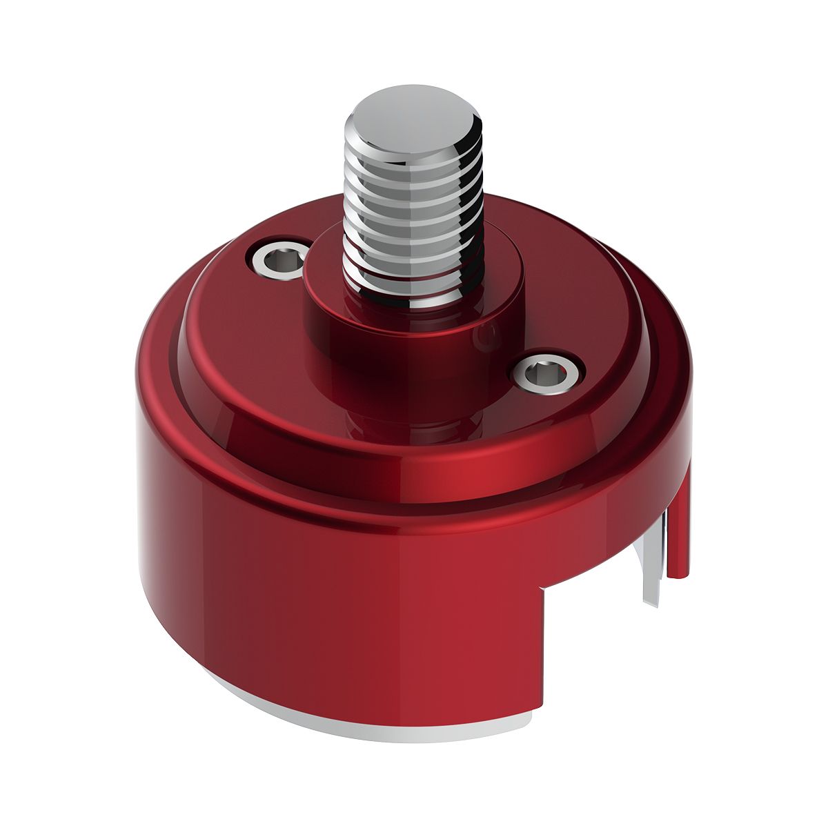 1/2"-13 Thread-On Shift Knob Mounting Adapter For Eaton Fuller Style 13/15/18 Shifter - Candy Red (Bulk)
