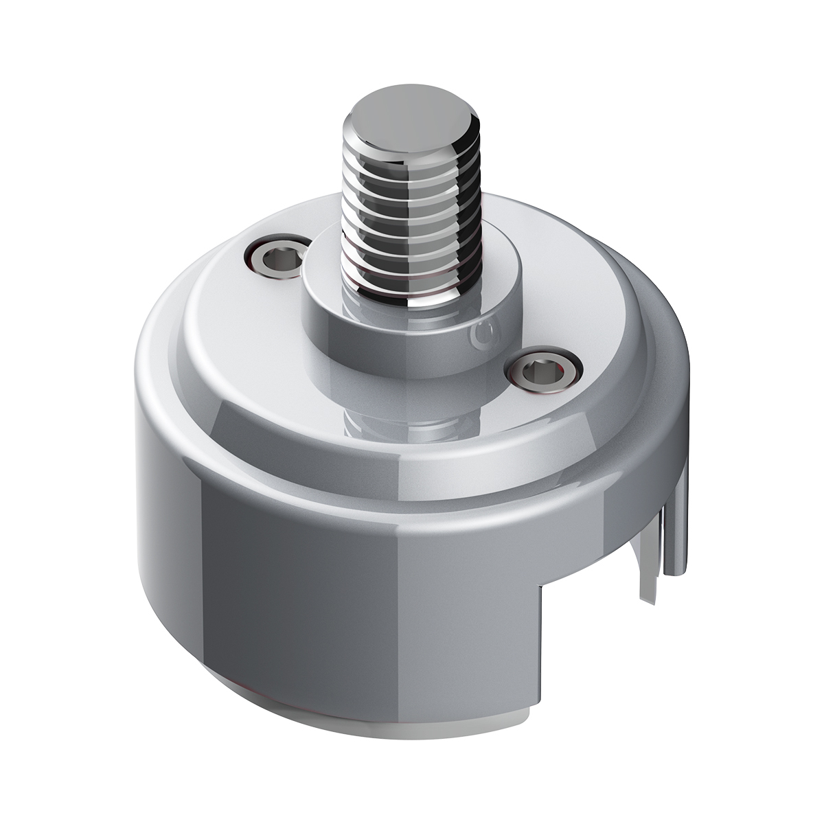 1/2"-13 Thread-On Shift Knob Mounting Adapter For Eaton Fuller Style 13/15/18 Shifter - Liquid Silver (Bulk) - Thumbnail 6