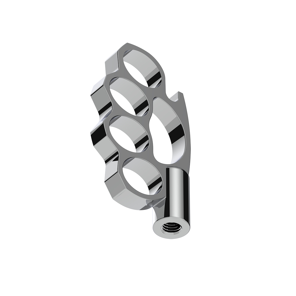 1/2"-13 Thread-On Knuckle Gearshift Knob - Chrome - Thumbnail 3