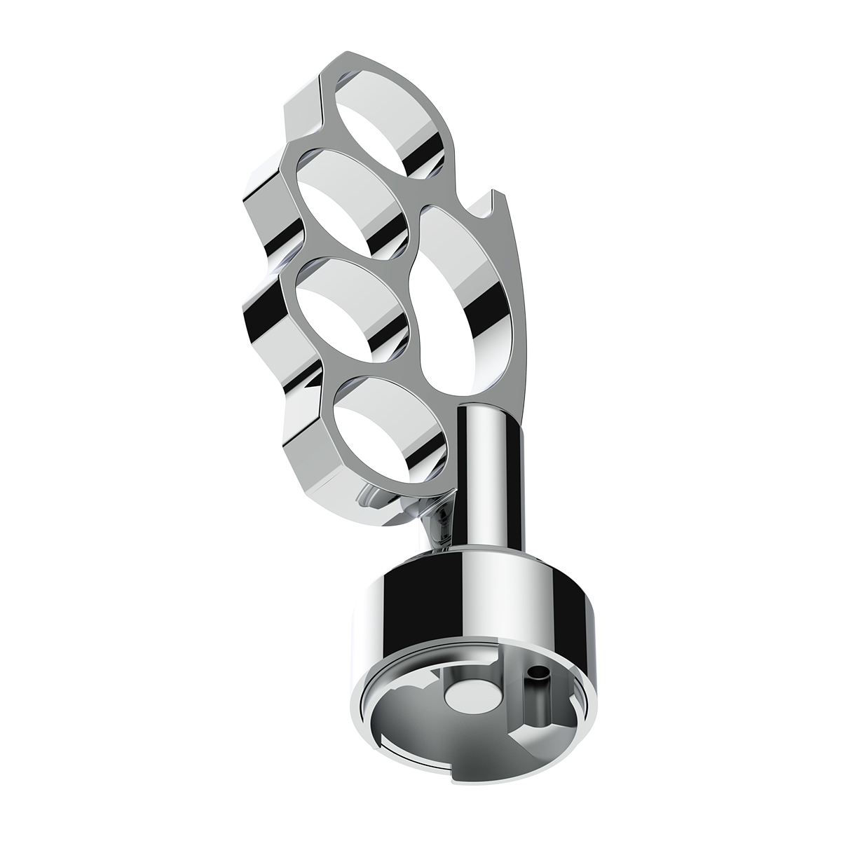 Thread-On Knuckle Gearshift Knob With Chrome 9/10 Speed Adapter - Chrome - Thumbnail 3