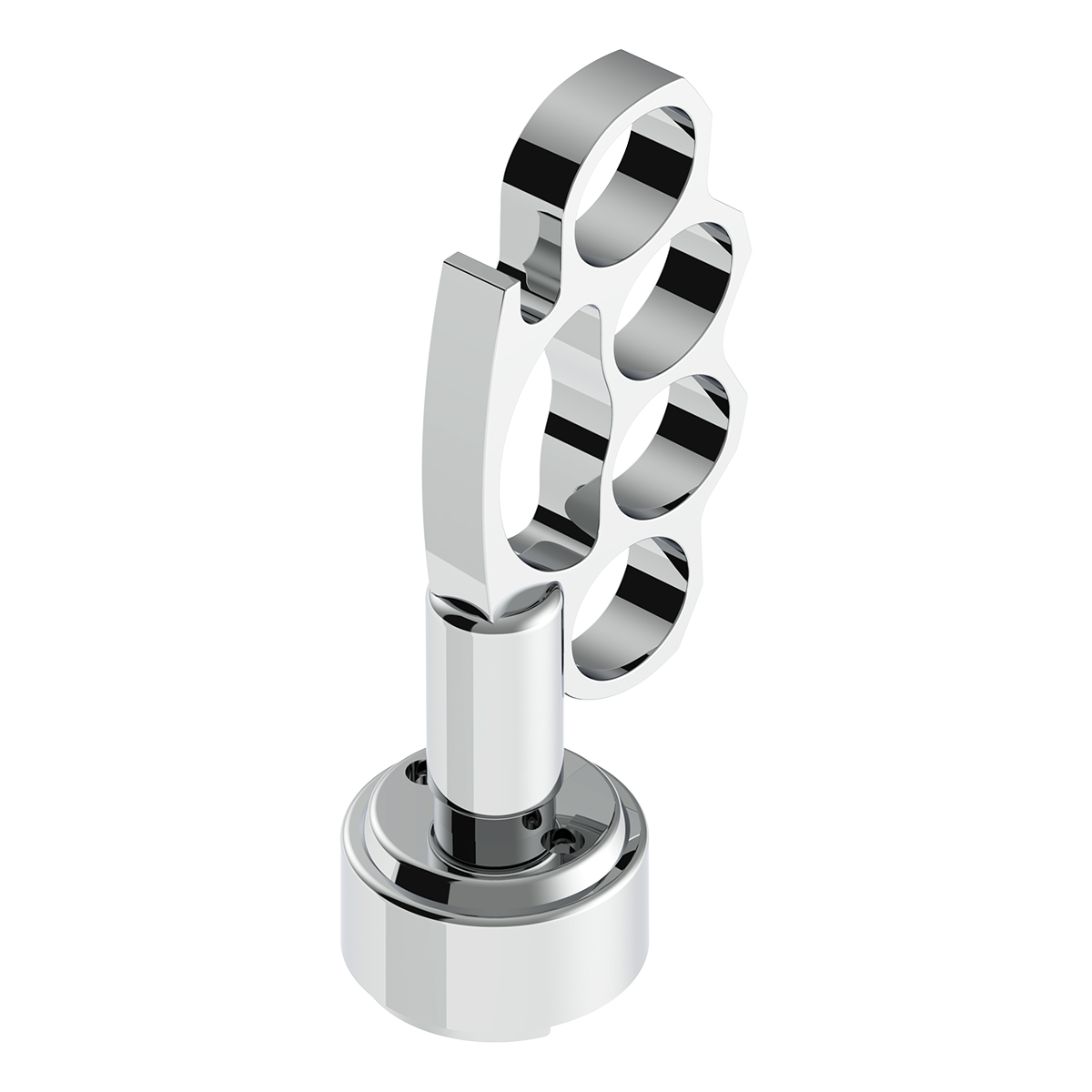 Thread-On Knuckle Gearshift Knob With Chrome 9/10 Speed Adapter - Chrome - Thumbnail 7