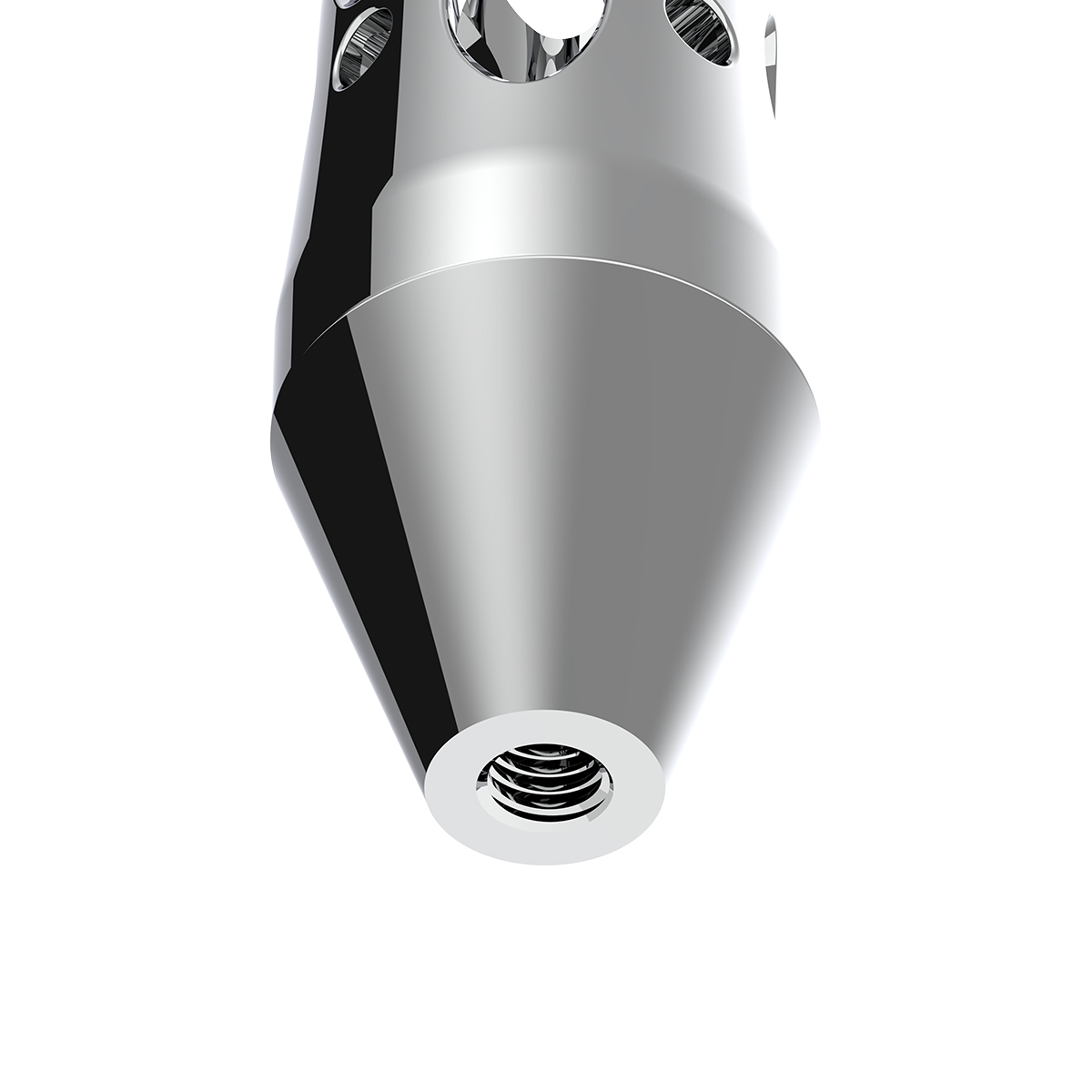 Daytona Style Spike Grip Handle With Beer Tap Adapter - Chrome - Thumbnail 3