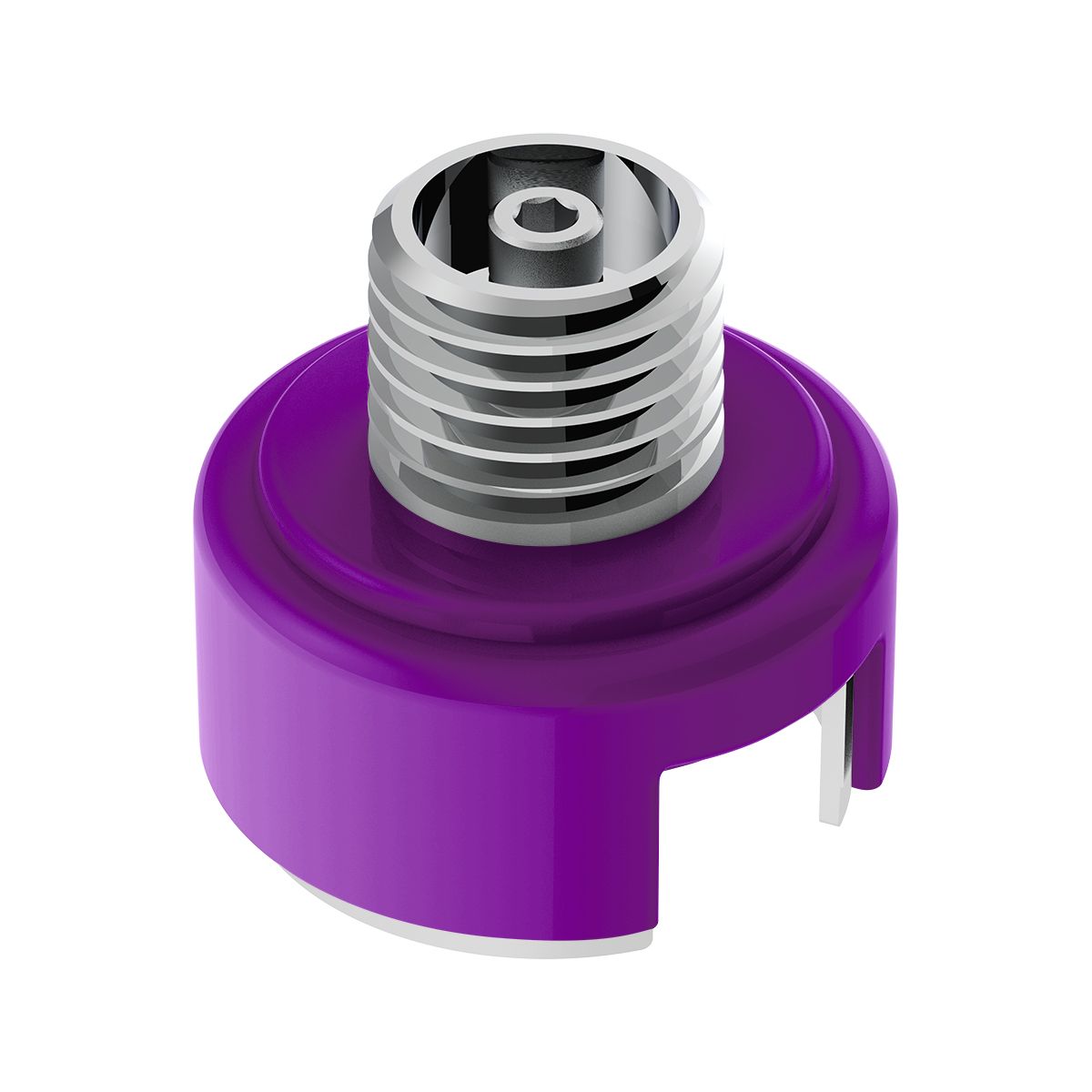 M30X3.5 Thread-On Shift Knob Mounting Adapter For Eaton Fuller Style 13/15/18 Shifter - Candy Purple