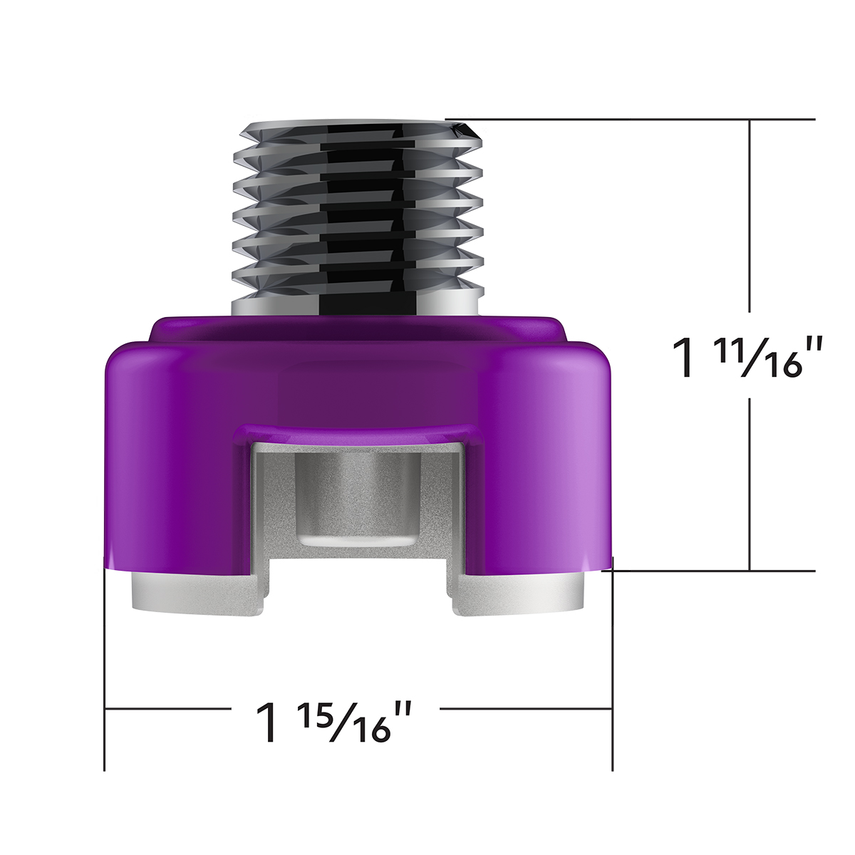 M30X3.5 Thread-On Shift Knob Mounting Adapter For Eaton Fuller Style 13/15/18 Shifter - Candy Purple - Thumbnail 4