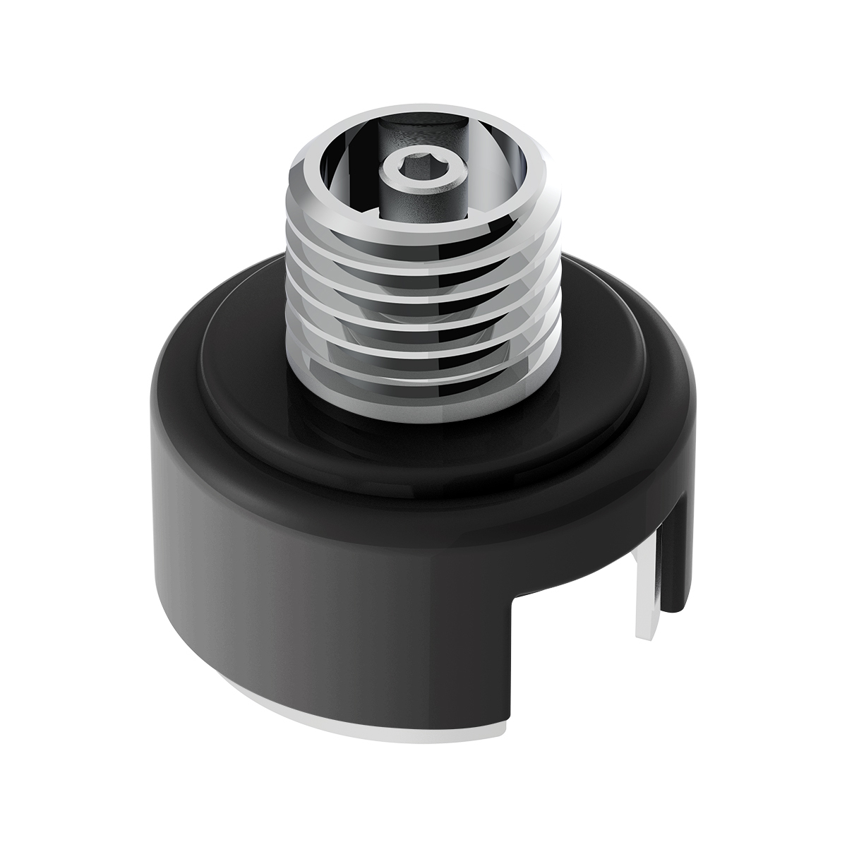 M30X3.5 Thread-On Shift Knob Mounting Adapter For Eaton Fuller Style 13/15/18 Shifter - Matte Black - Thumbnail 6