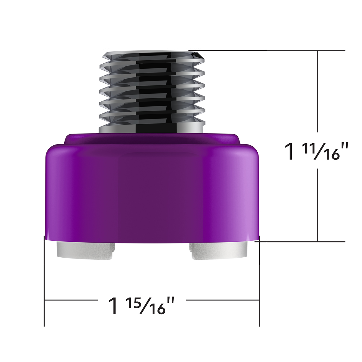 M30X3.5 Thread-On Shift Knob Mounting Adapter For Eaton Fuller Style 9/10 Shifter - Candy Purple - Thumbnail 4