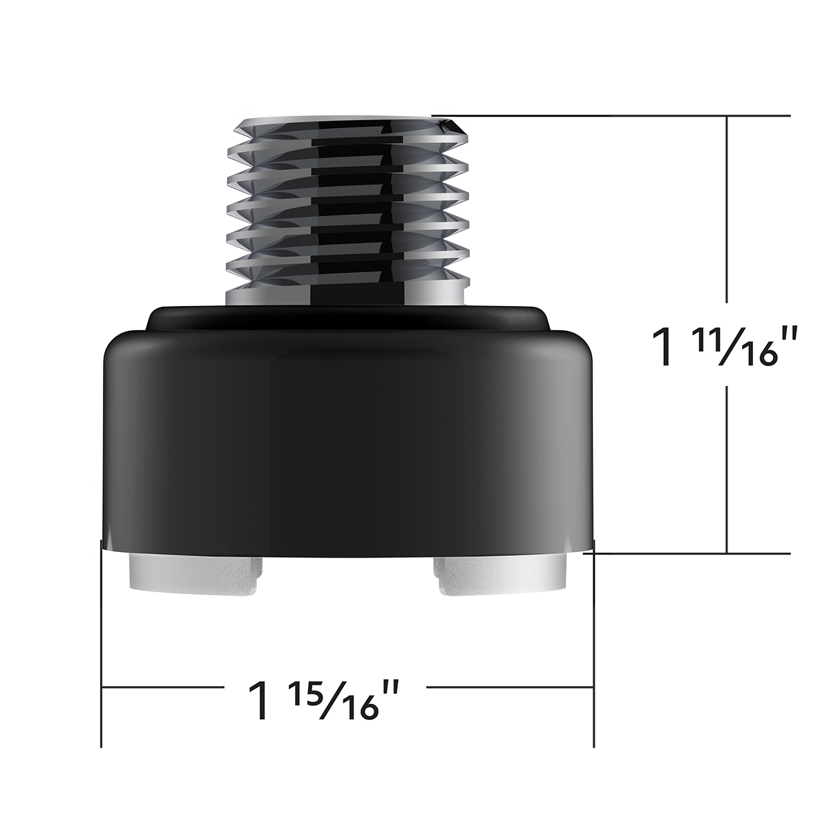 M30X3.5 Thread-On Shift Knob Mounting Adapter For Eaton Fuller Style 9/10 Shifter - Matte Black - Thumbnail 4