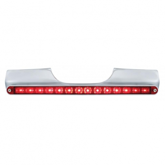 Motorcycle Rear Signal Light Bar With 14 LED 12" Light Bar - Red LED/Red Lens