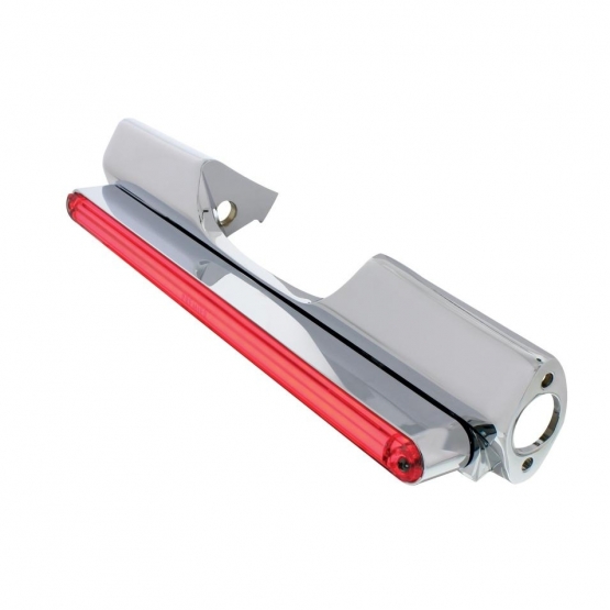 Motorcycle Rear Signal Light Bar With 24 LED 12" GloLight Bar - Red LED/Clear Lens - Thumbnail 5
