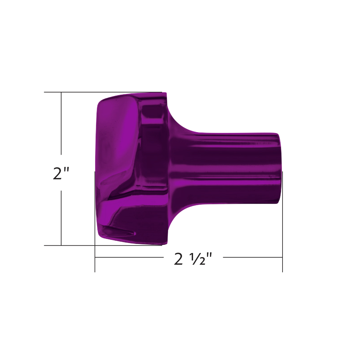 Ace Of Spades Air Valve Knob - Candy Purple With Gloss Black Inlay - Thumbnail 4