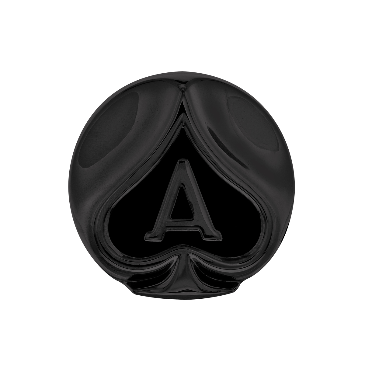 Ace Of Spades Air Valve Knob - Candy Black With Matte Black Inlay - Thumbnail 2