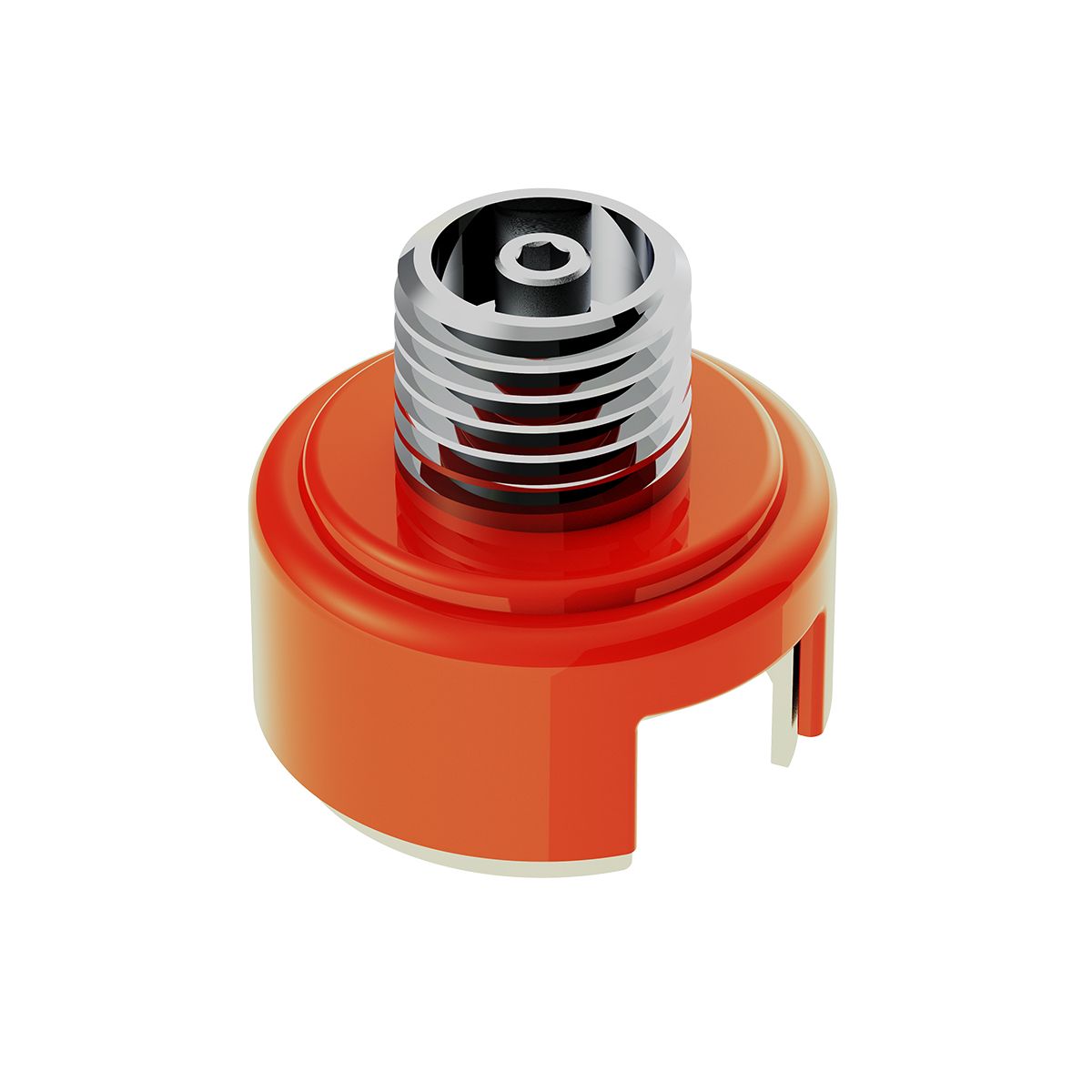 M30X3.5 Thread-On Shift Knob Mounting Adapter For Eaton Fuller Style 13/15/18 Shifter - Cadmium Orange