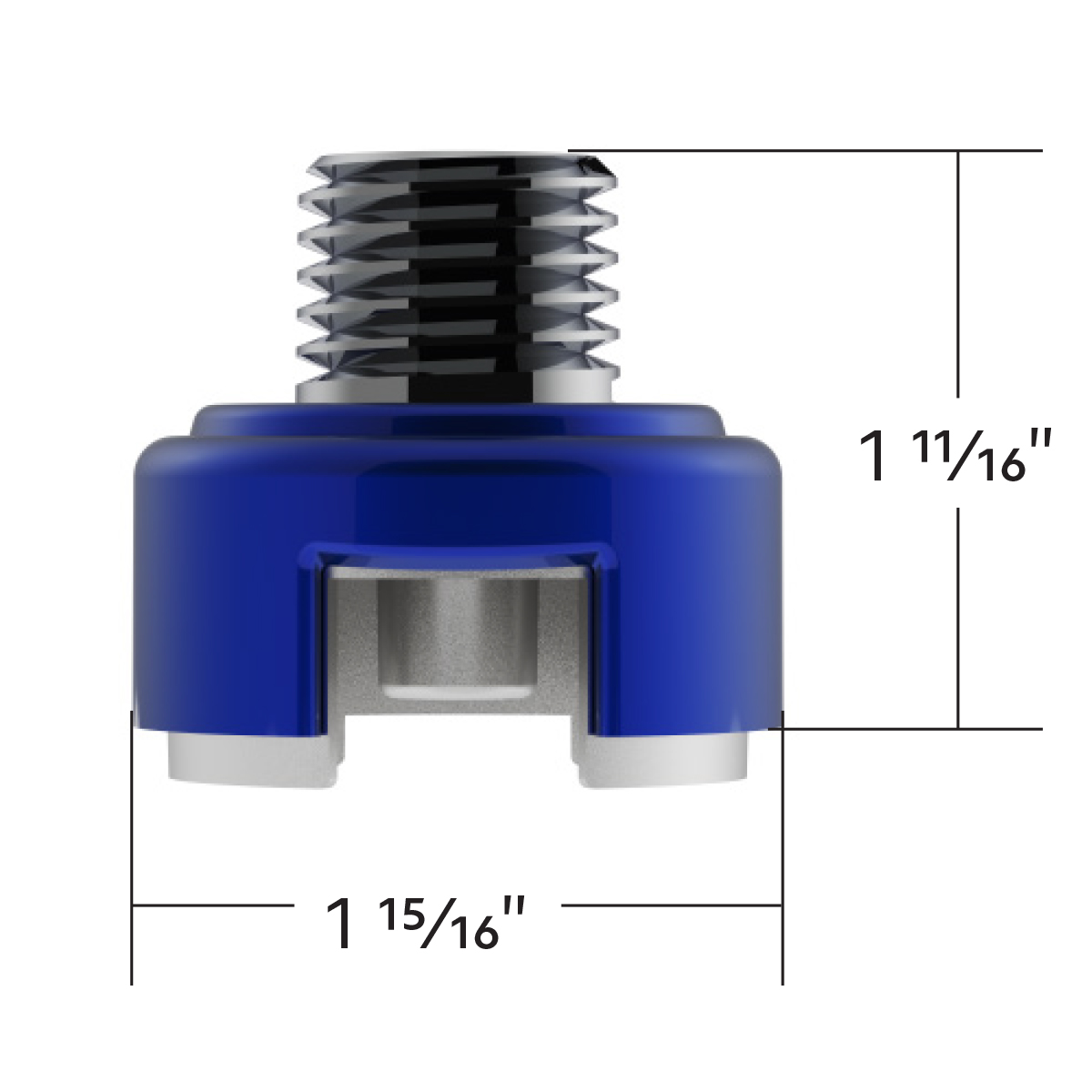 M30X3.5 Thread-On Shift Knob Mounting Adapter For Eaton Fuller Style 13/15/18 Shifter - Indigo Blue - Thumbnail 4