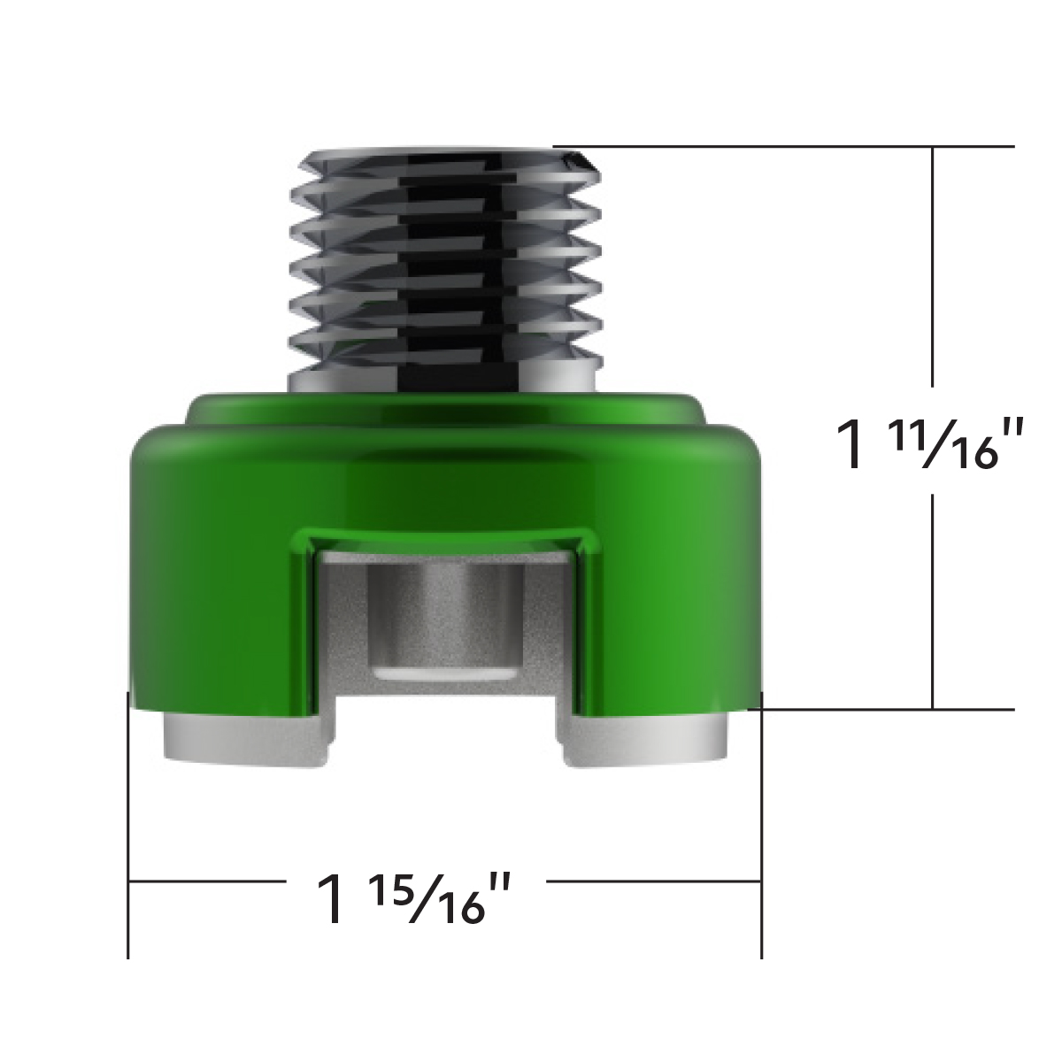 M30X3.5 Thread-On Shift Knob Mounting Adapter For Eaton Fuller Style 13/15/18 Shifter - Emerald Green - Thumbnail 4