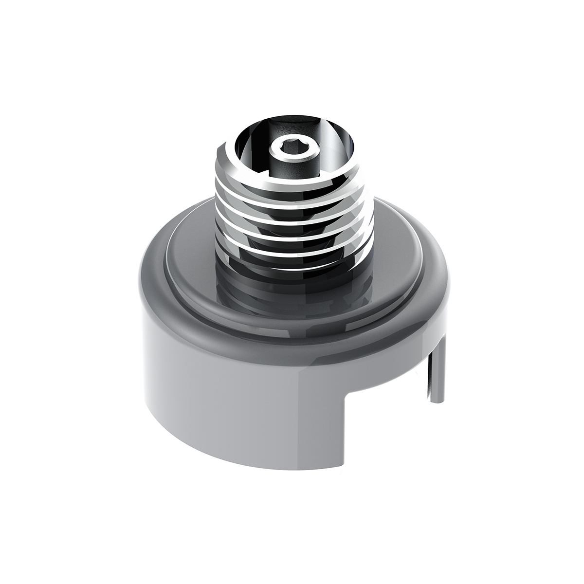 M30X3.5 Thread-On Shift Knob Mounting Adapter For Eaton Fuller Style 13/15/18 Shifter - Liquid Silver - Thumbnail 6