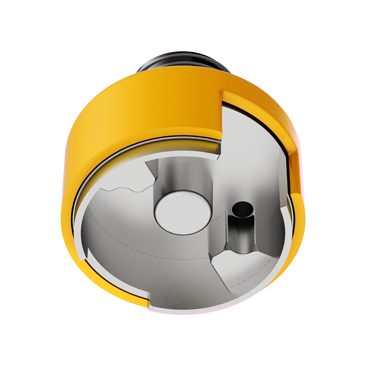 M30X3.5 Thread-On Shift Knob Mounting Adapter For Eaton Fuller Style 13/15/18 Shifter - Electric Yellow - Thumbnail 3