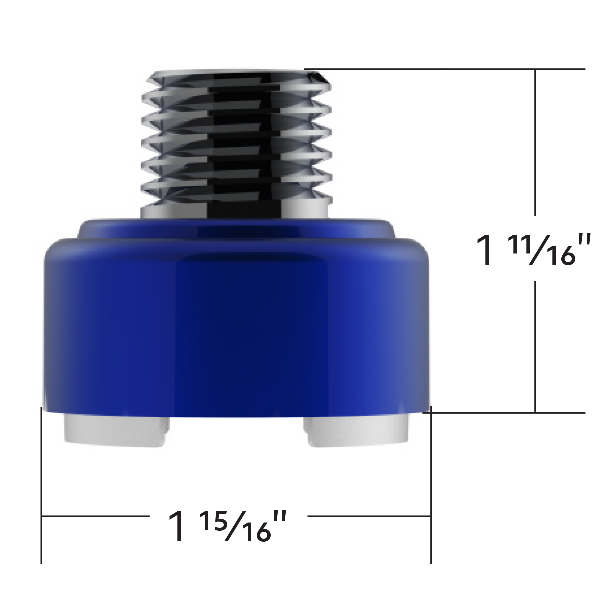 M30X3.5 Thread-On Shift Knob Mounting Adapter For Eaton Fuller Style 9/10 Shifter - Indigo Blue - Thumbnail 4