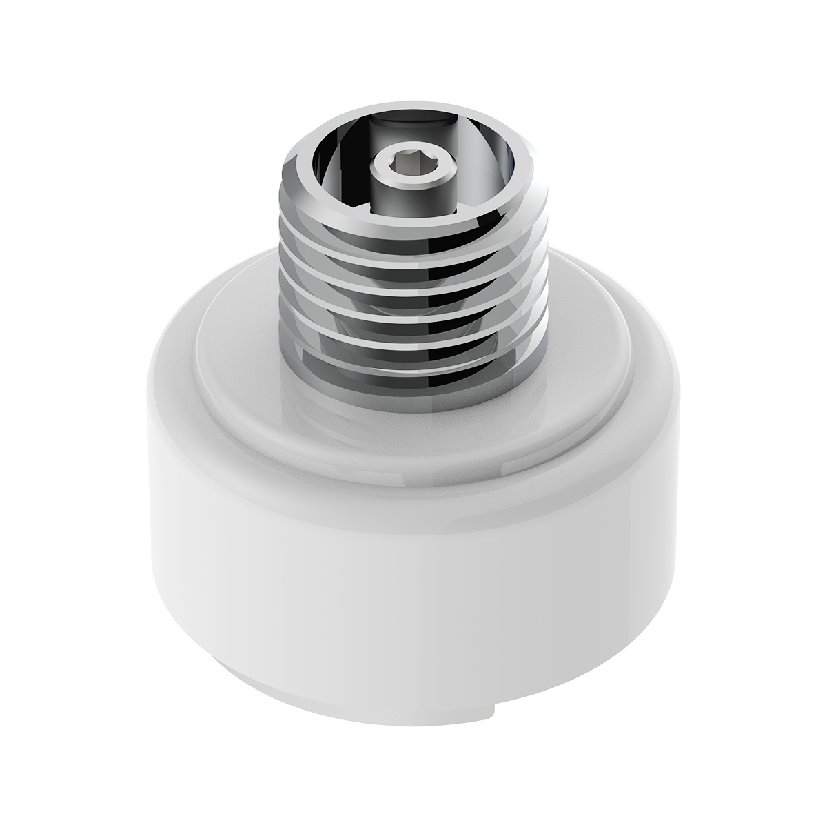 M30X3.5 Thread-On Shift Knob Mounting Adapter For Eaton Fuller Style 9/10 Shifter - Pearl White - Thumbnail 6