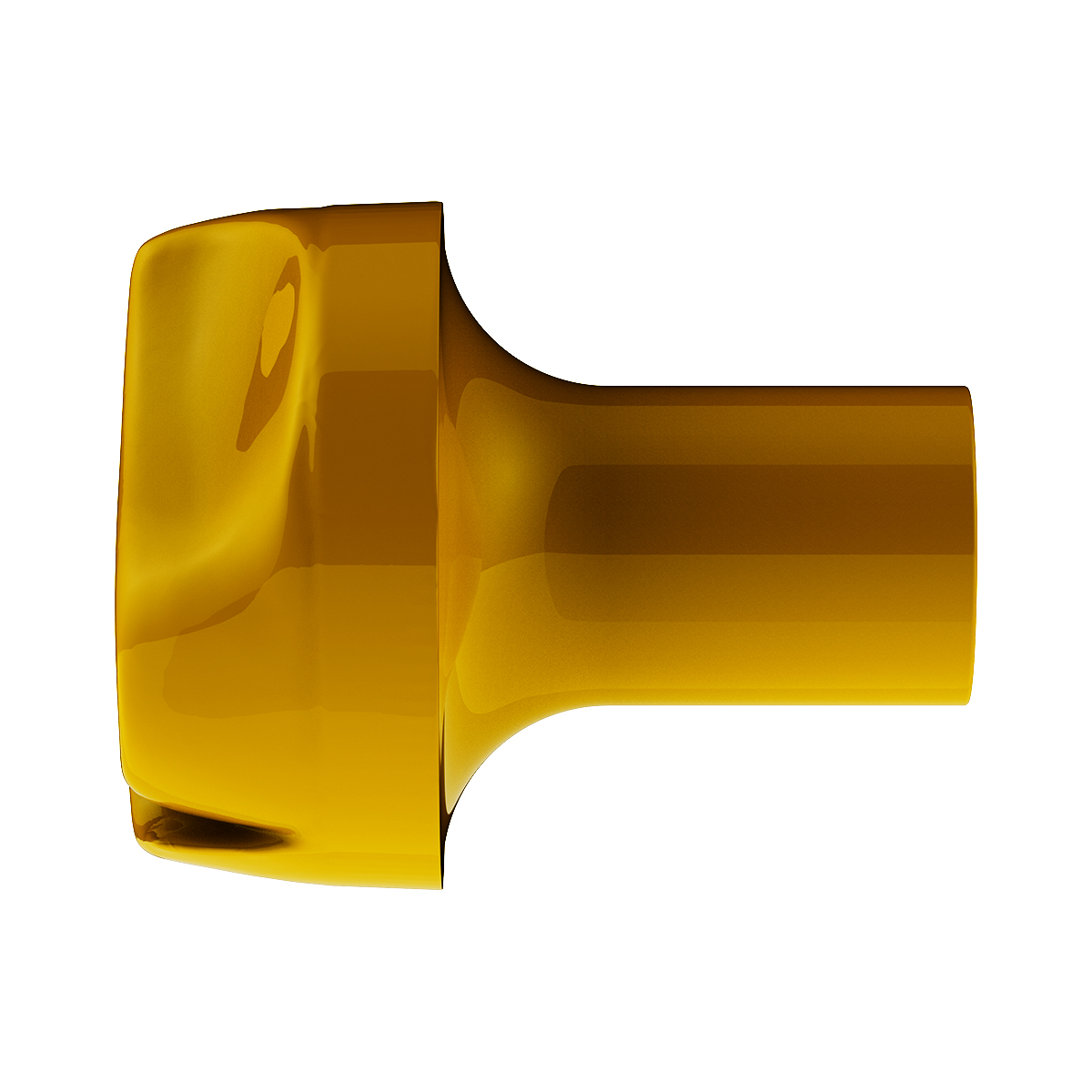 Ace Of Spades Air Valve Knob - Electric Yellow With Gloss Red Inlay - Thumbnail 3