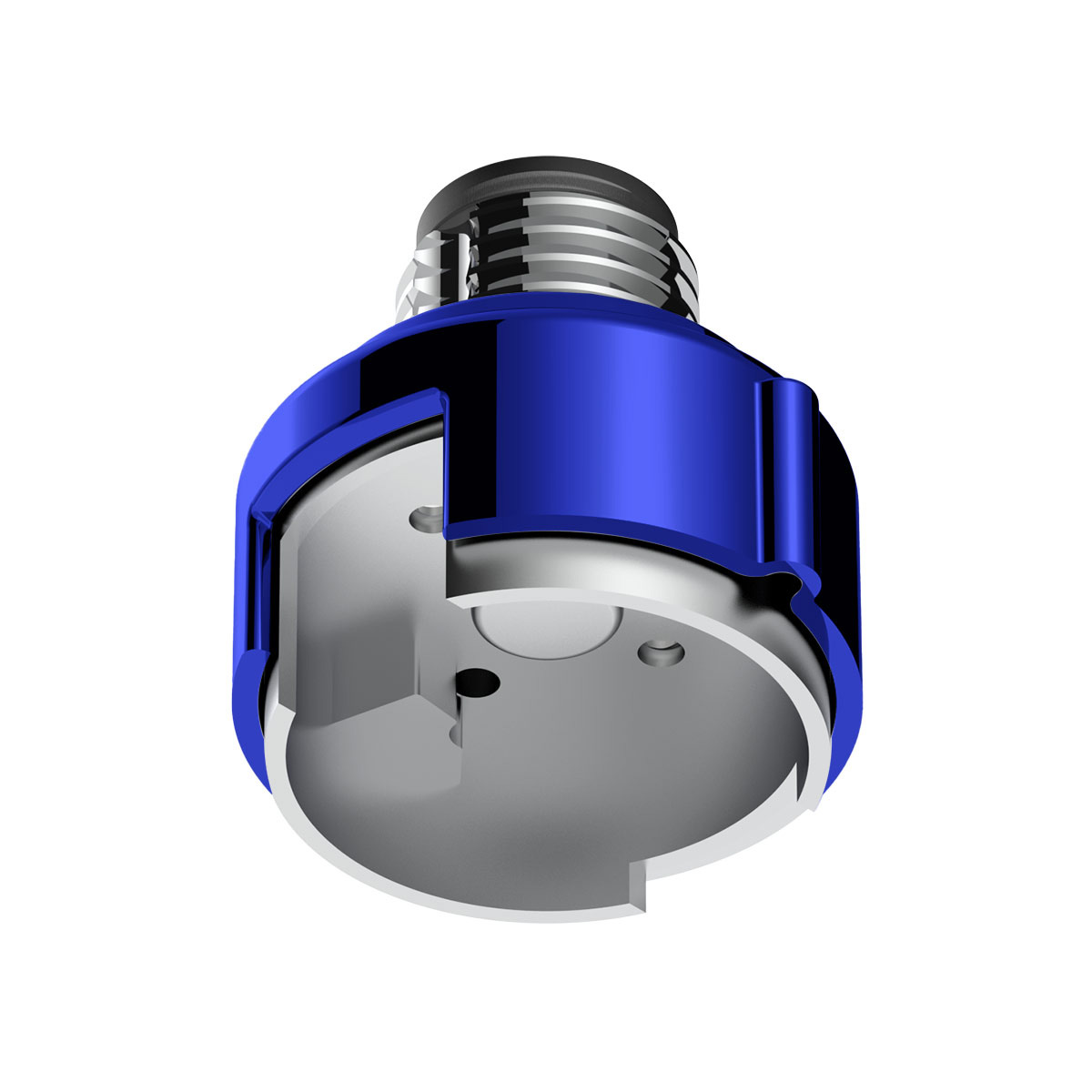 M30X3.5 Thread-On Gearshift Adapter W/LED Mount For Eaton-Fuller 13/15/18 Speed-Indigo Blue - Thumbnail 3