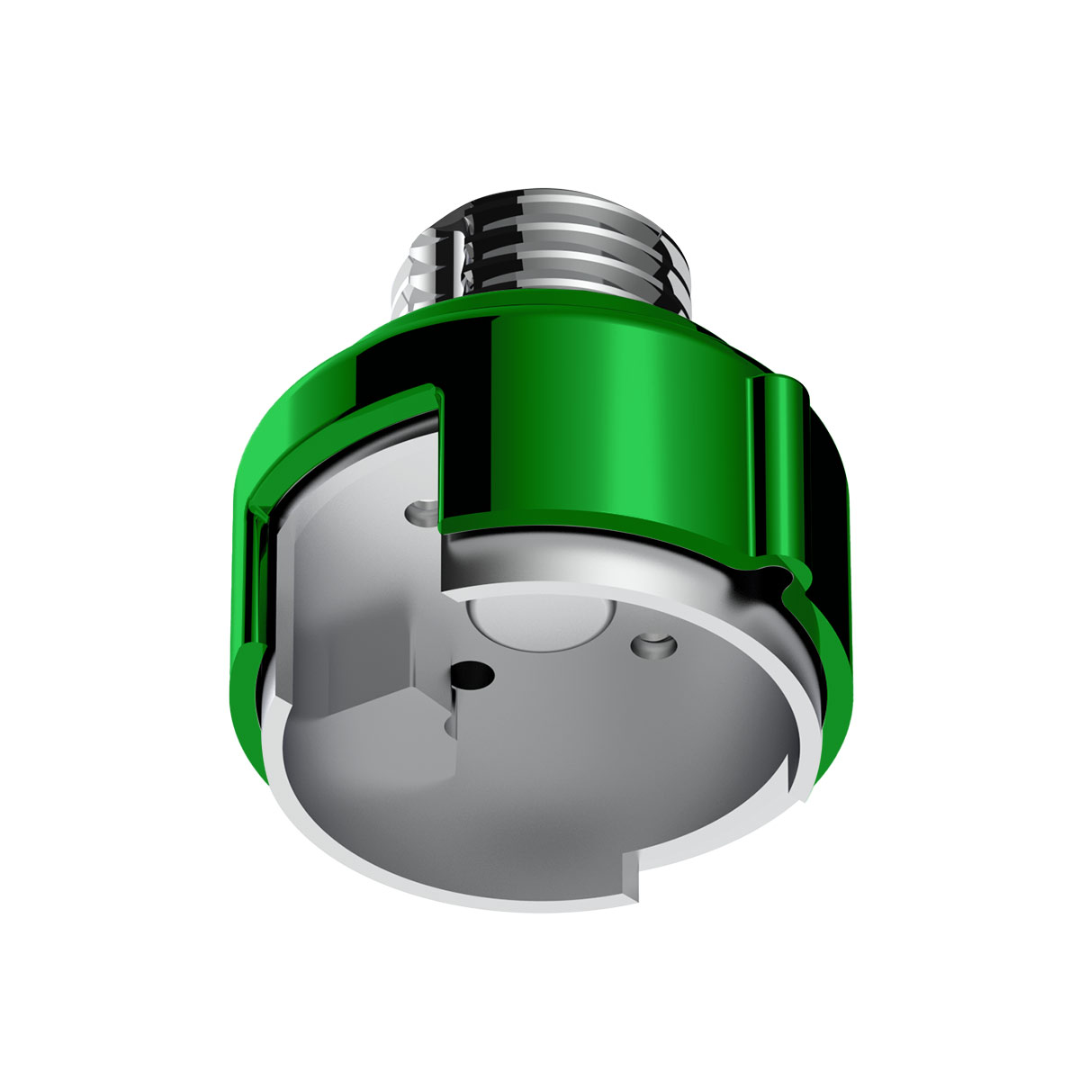 M30X3.5 Thread-On Gearshift Adapter W/LED Mount For Eaton-Fuller 13/15/18 Speed-Emerald Green - Thumbnail 3