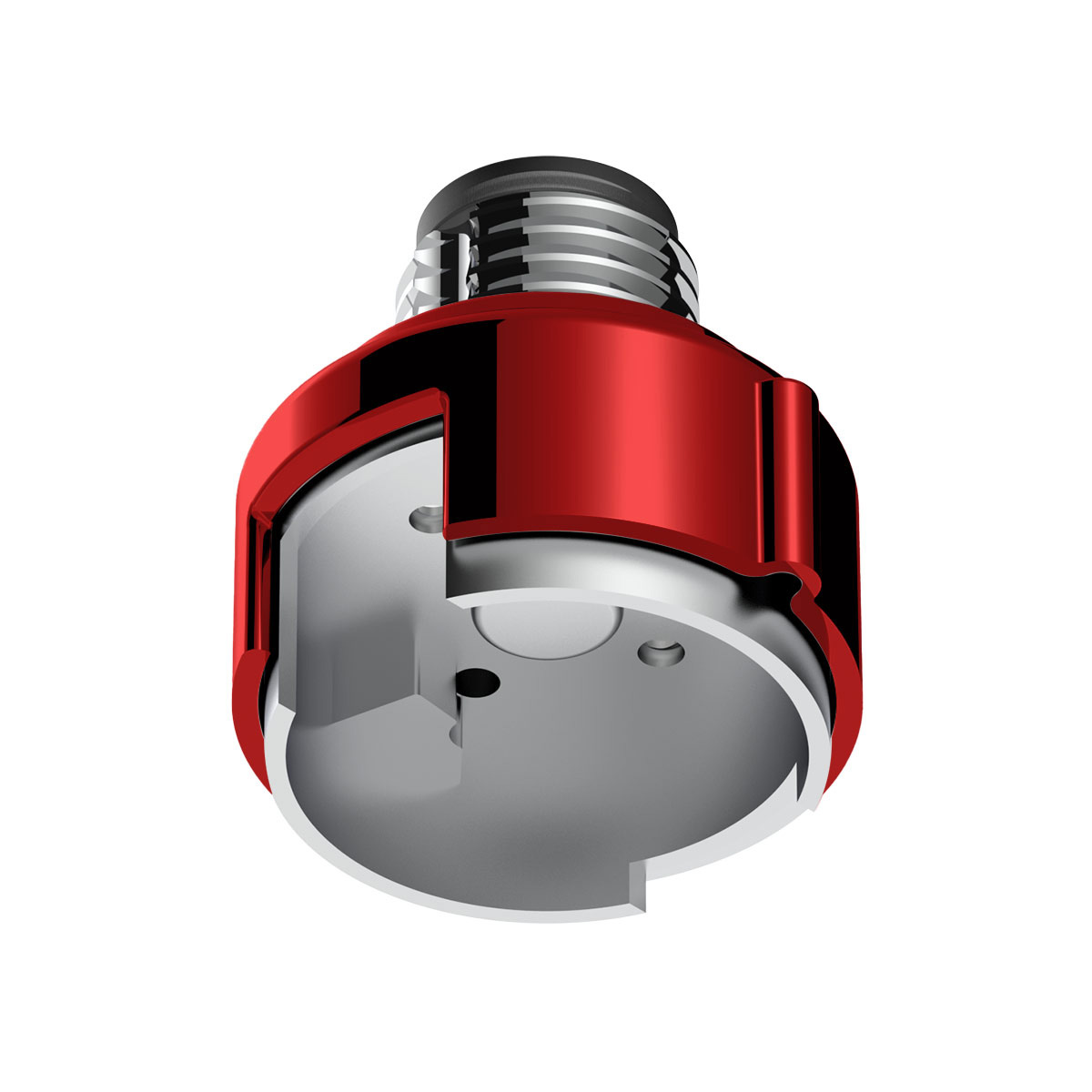 M30X3.5 Thread-On Gearshift Adapter W/LED Mount For Eaton-Fuller 13/15/18 Speed-Candy Red - Thumbnail 3