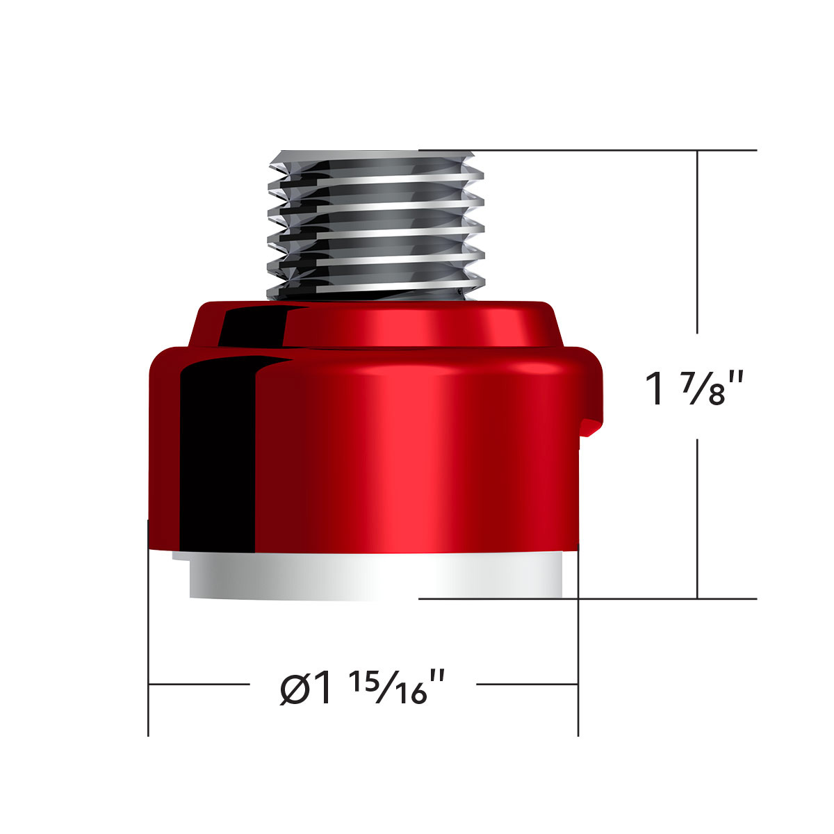 M30X3.5 Thread-On Gearshift Adapter W/LED Mount For Eaton-Fuller 13/15/18 Speed-Candy Red - Thumbnail 4