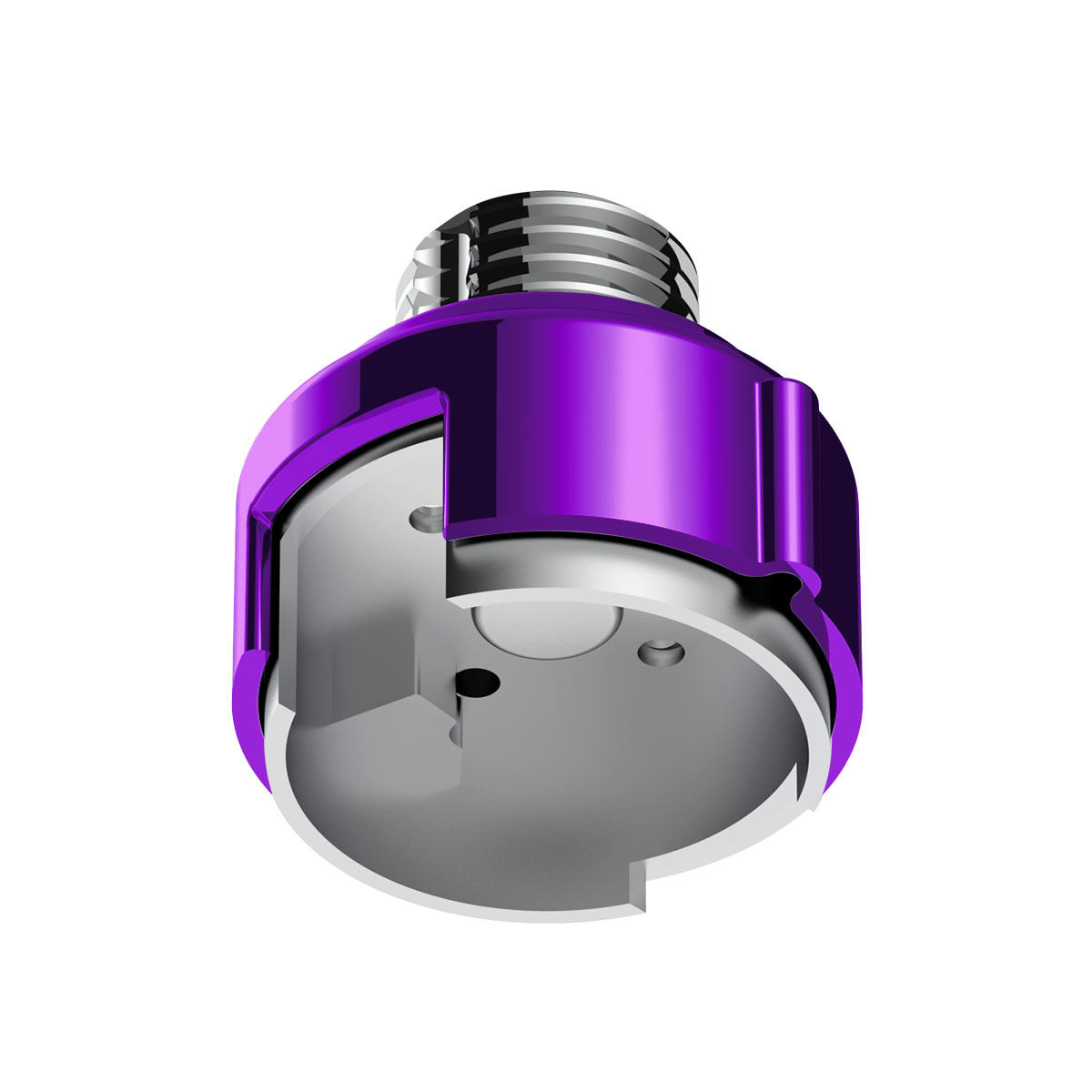 M30X3.5 Thread-On Gearshift Adapter W/LED Mount For Eaton-Fuller 13/15/18 Speed-Candy Purple - Thumbnail 3