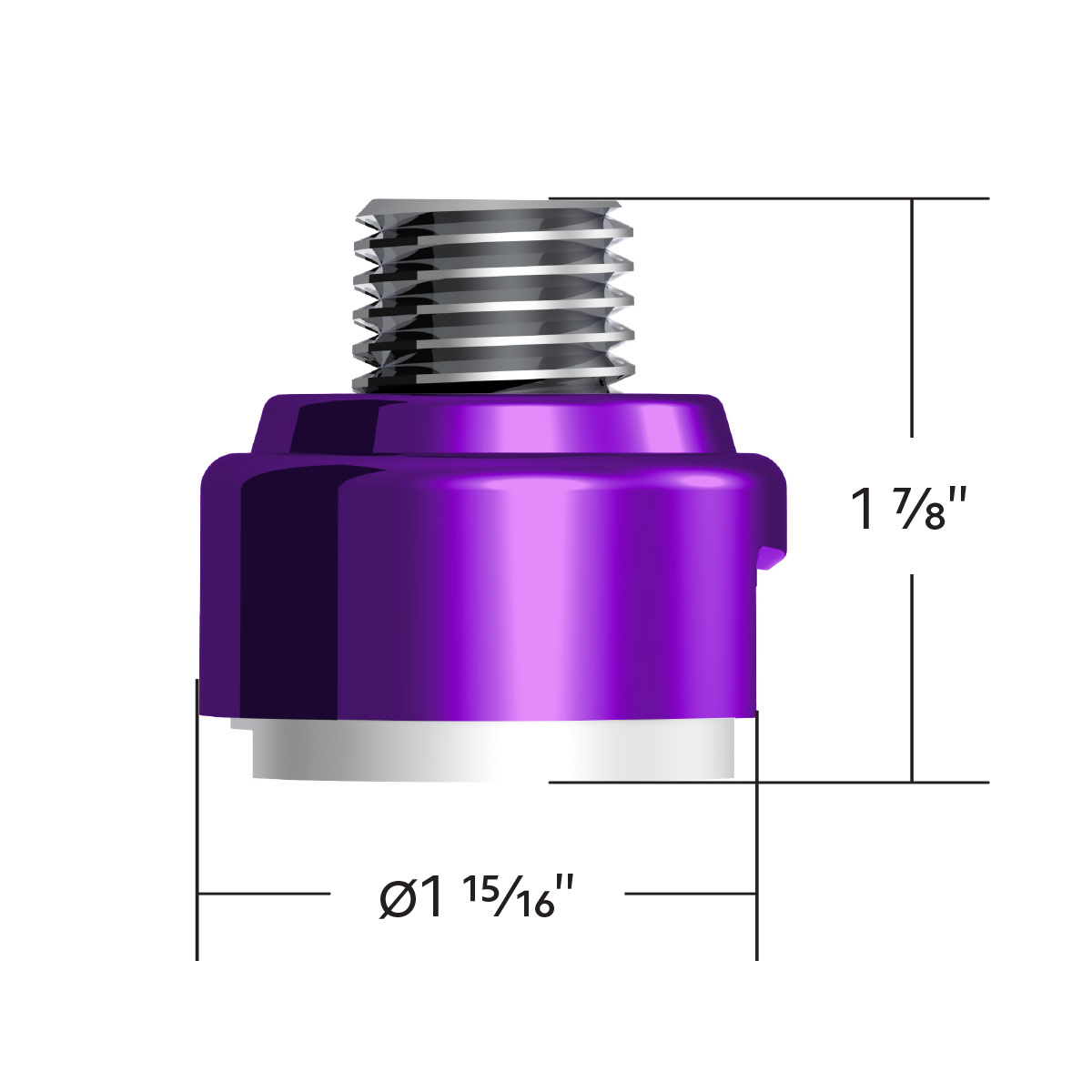 M30X3.5 Thread-On Gearshift Adapter W/LED Mount For Eaton-Fuller 13/15/18 Speed-Candy Purple - Thumbnail 4