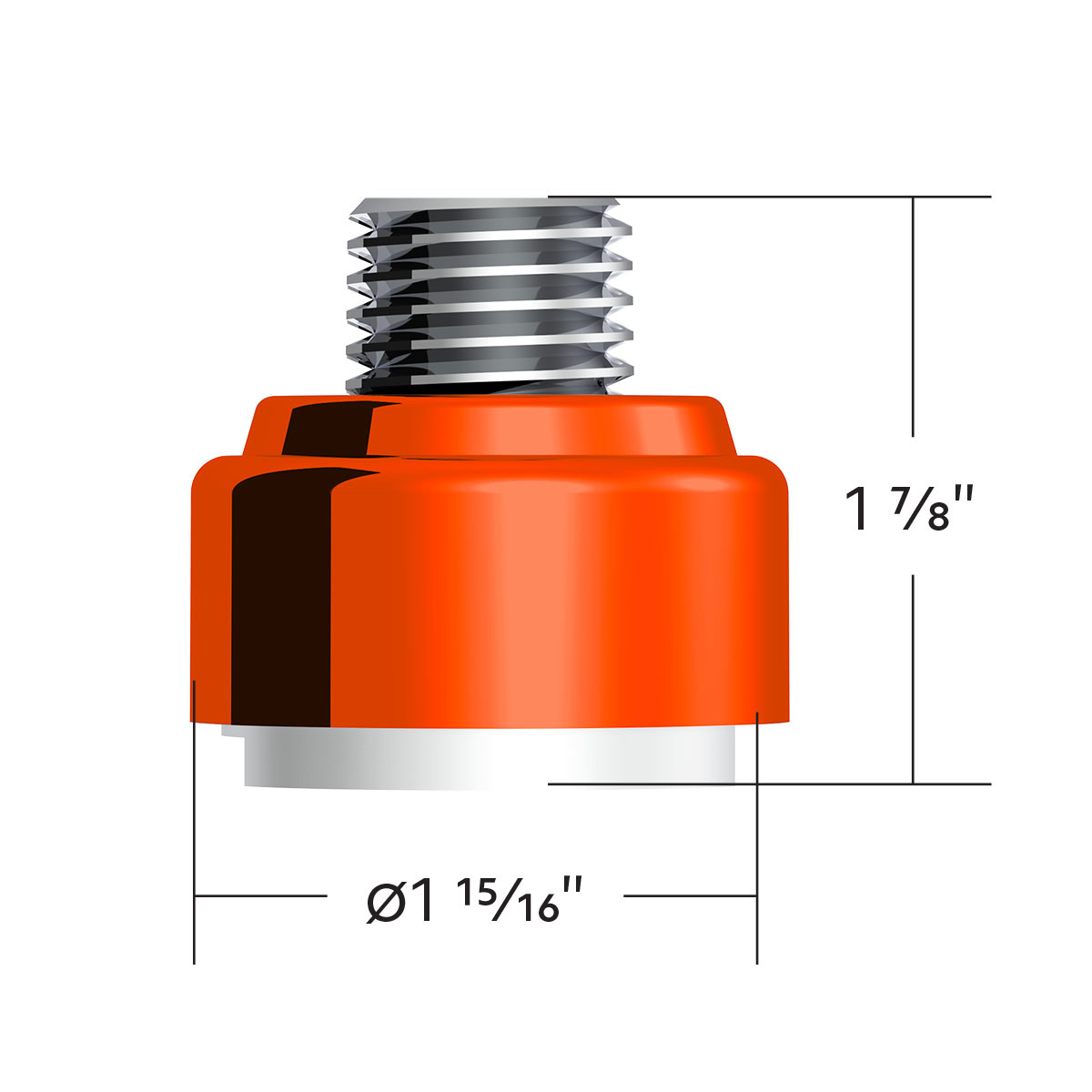 M30X3.5 Thread-On Gearshift Adapter W/LED Mount For Eaton-Fuller 9/10 Speed -Cadmium Orange - Thumbnail 4