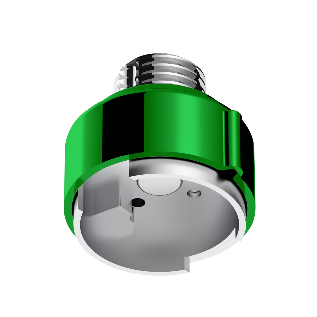 M30X3.5 Thread-On Gearshift Adapter W/LED Mount For Eaton-Fuller 9/10 Speed -Emerald Green - Thumbnail 3