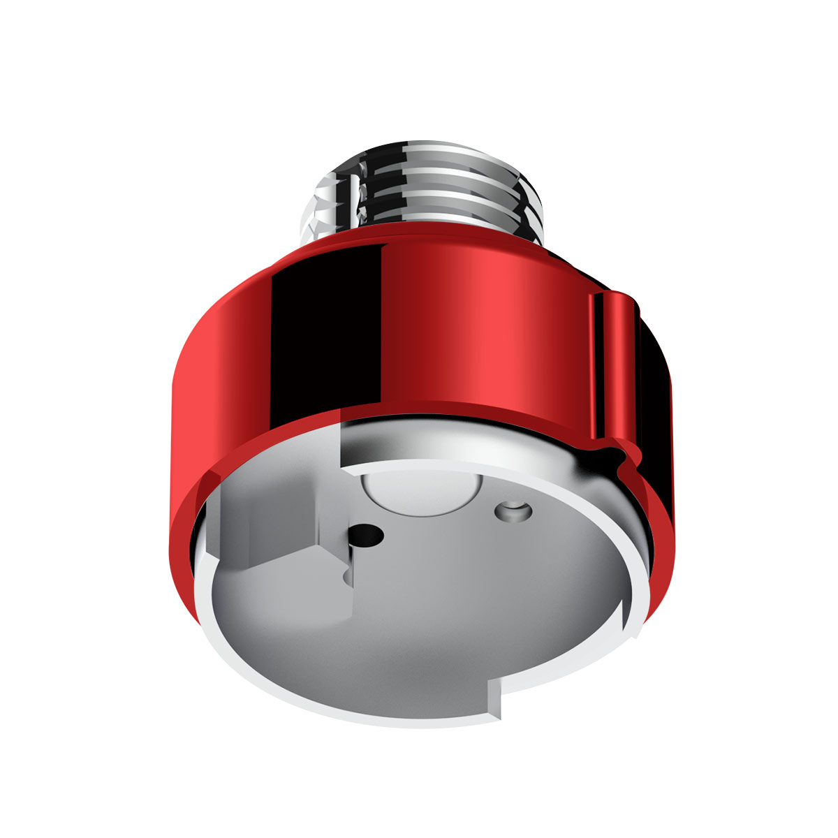 M30X3.5 Thread-On Gearshift Adapter W/LED Mount For Eaton-Fuller 9/10 Speed -Candy Red - Thumbnail 3