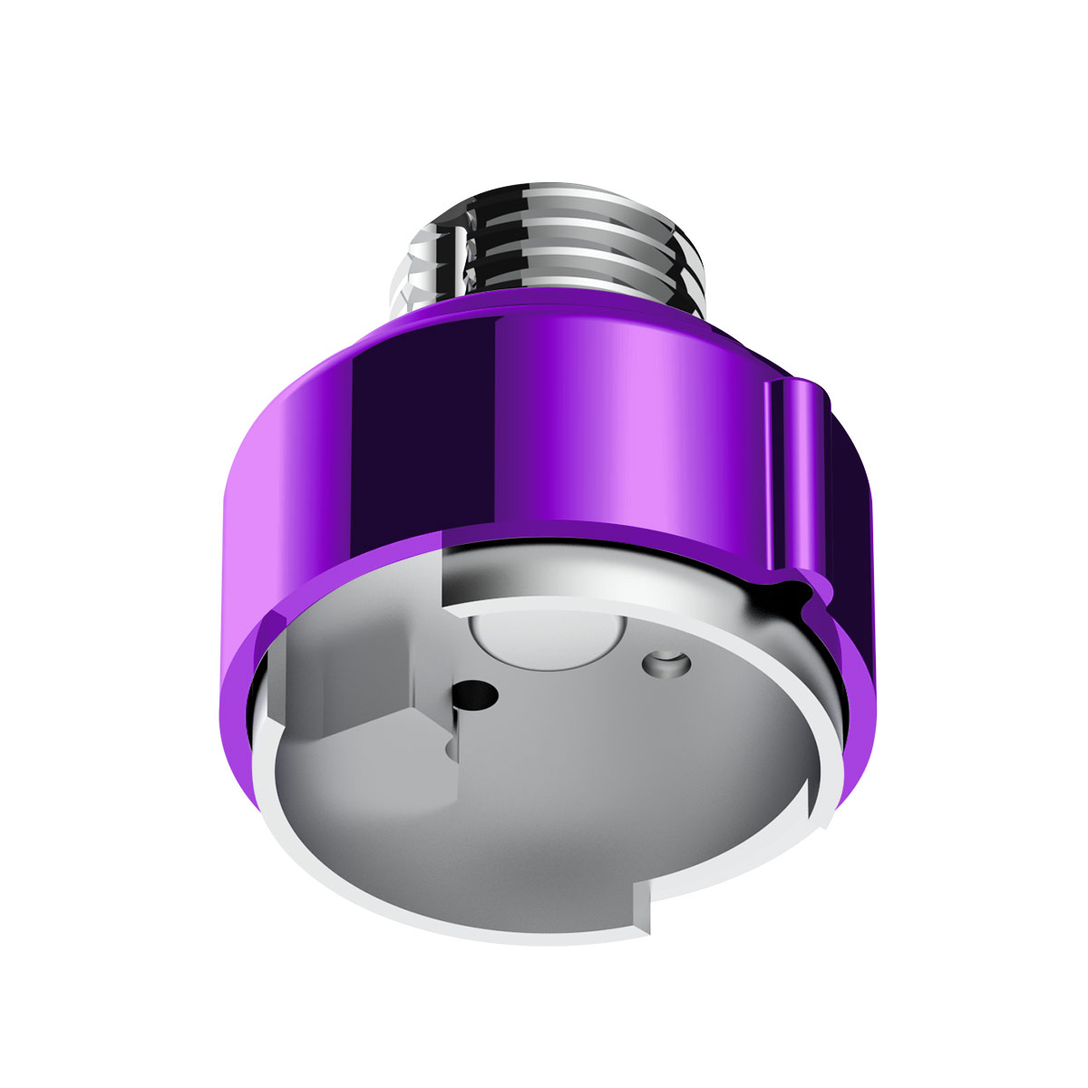 M30X3.5 Thread-On Gearshift Adapter W/LED Mount For Eaton-Fuller 9/10 Speed -Candy Purple - Thumbnail 3