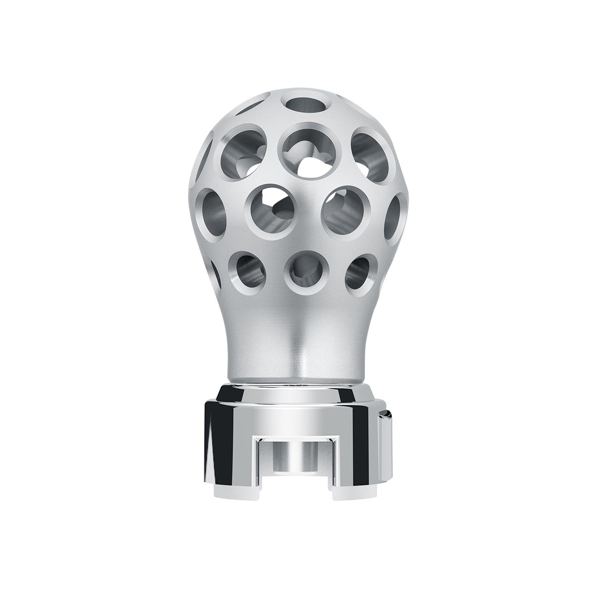 Thread-On Annodized Phoenix Style Ball Gearshift Knob With LED 13/15/18 Speed Adapter-Amber LED - Thumbnail 2