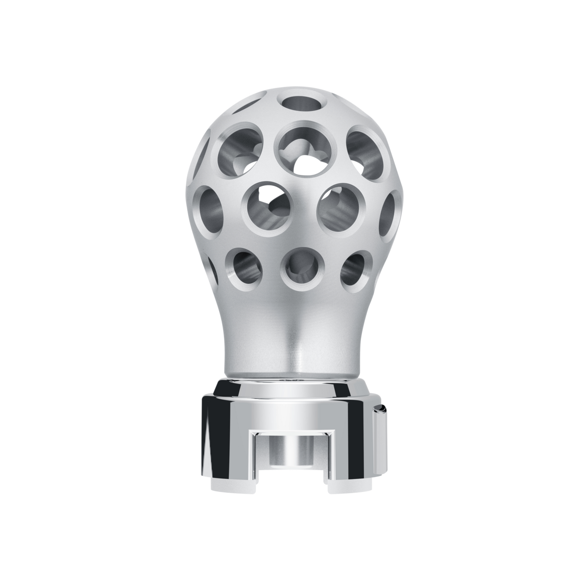 Thread-On Annodized Phoenix Style Ball Gearshift Knob With LED 13/15/18 Speed Adapter-Red LED