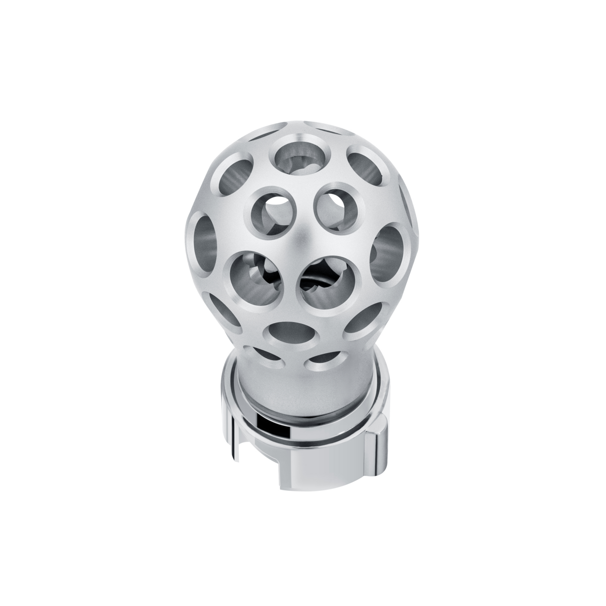 Thread-On Annodized Phoenix Style Ball Gearshift Knob With LED 13/15/18 Speed Adapter-Red LED - Thumbnail 3