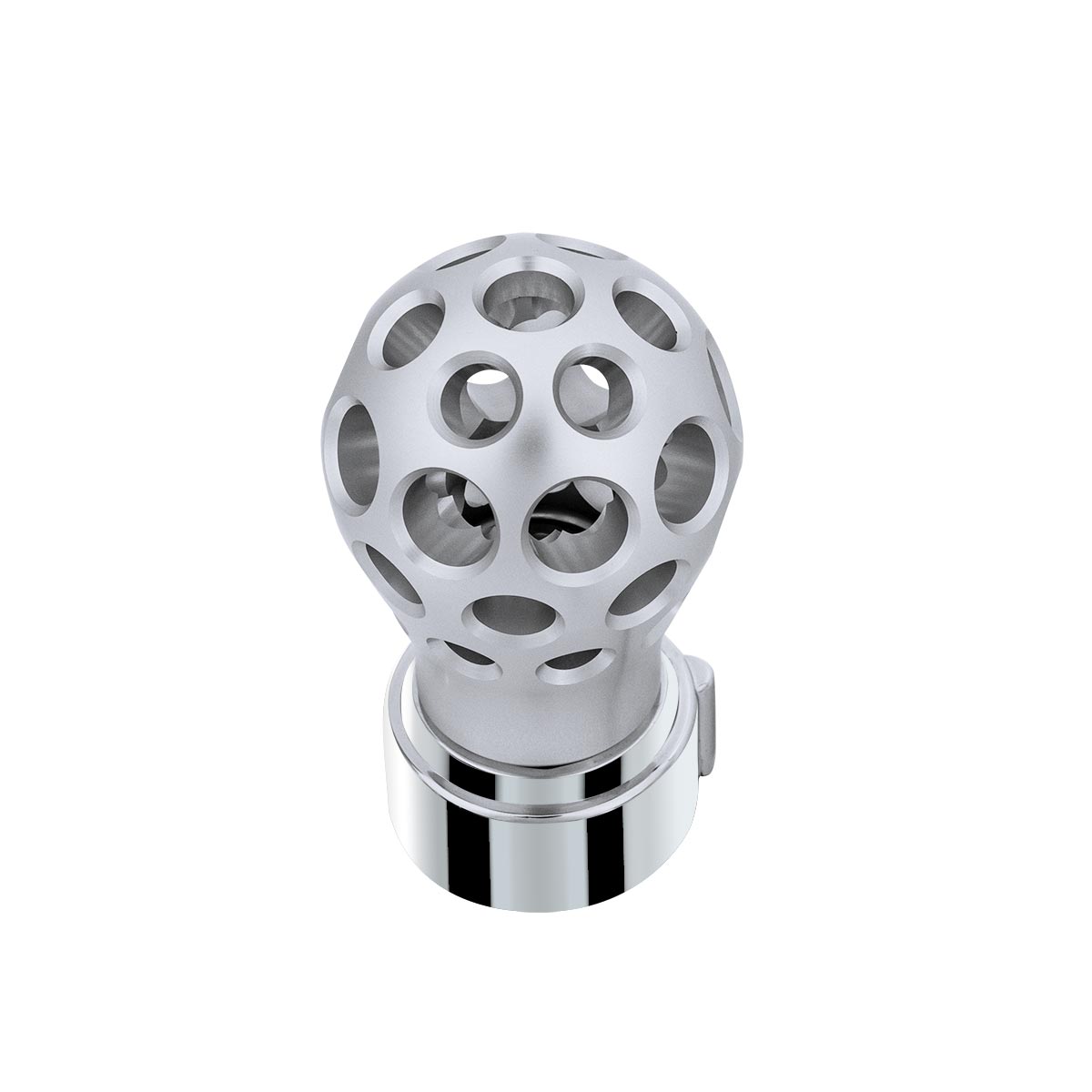 Thread-On Annodized Phoenix Style Ball Gearshift Knob With LED 9/10 Speed Adapter-Red LED - Thumbnail 4