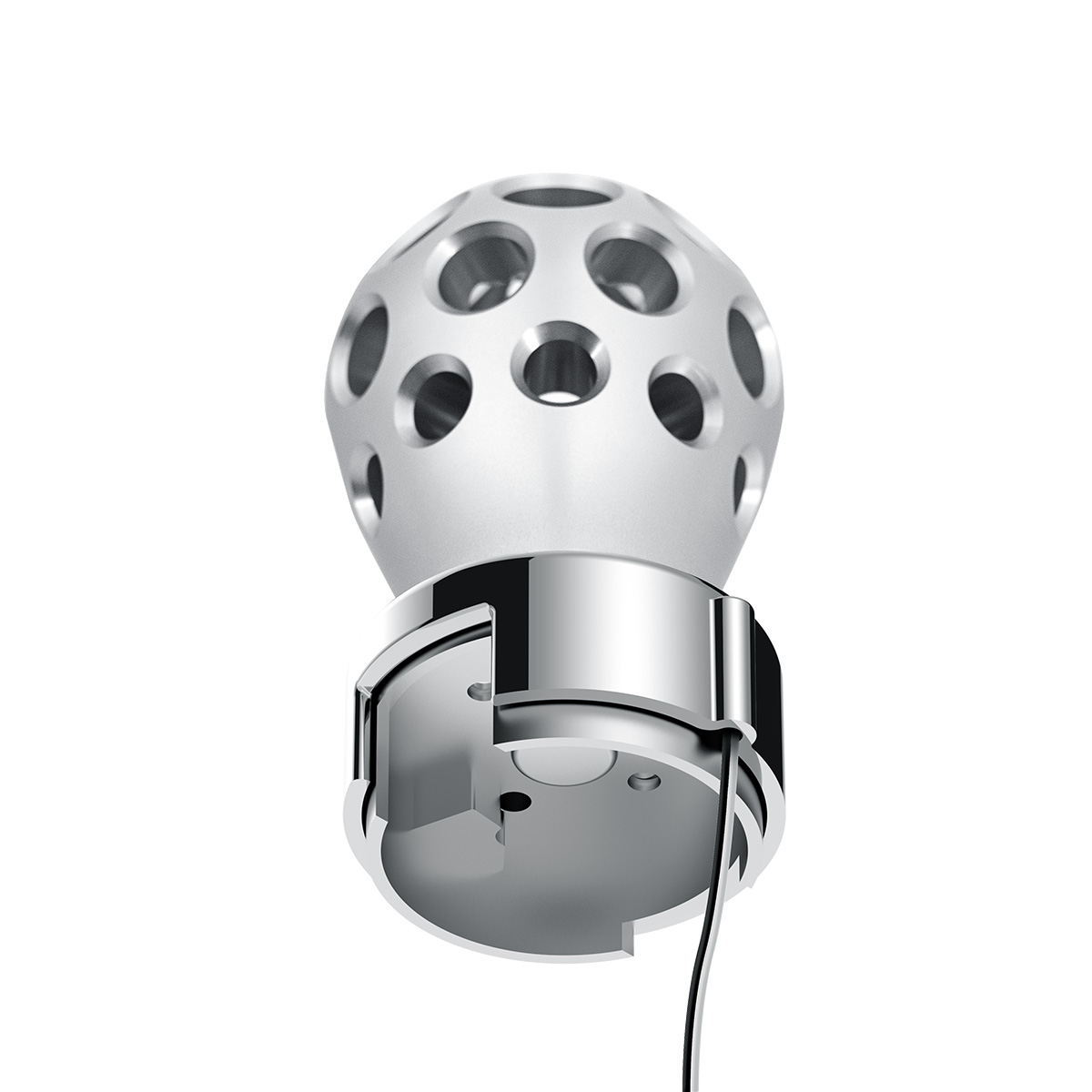 Thread-On Annodized Phoenix Style Ball Gearshift Knob With LED 13/15/18 Speed Adapter-Green LED - Thumbnail 7