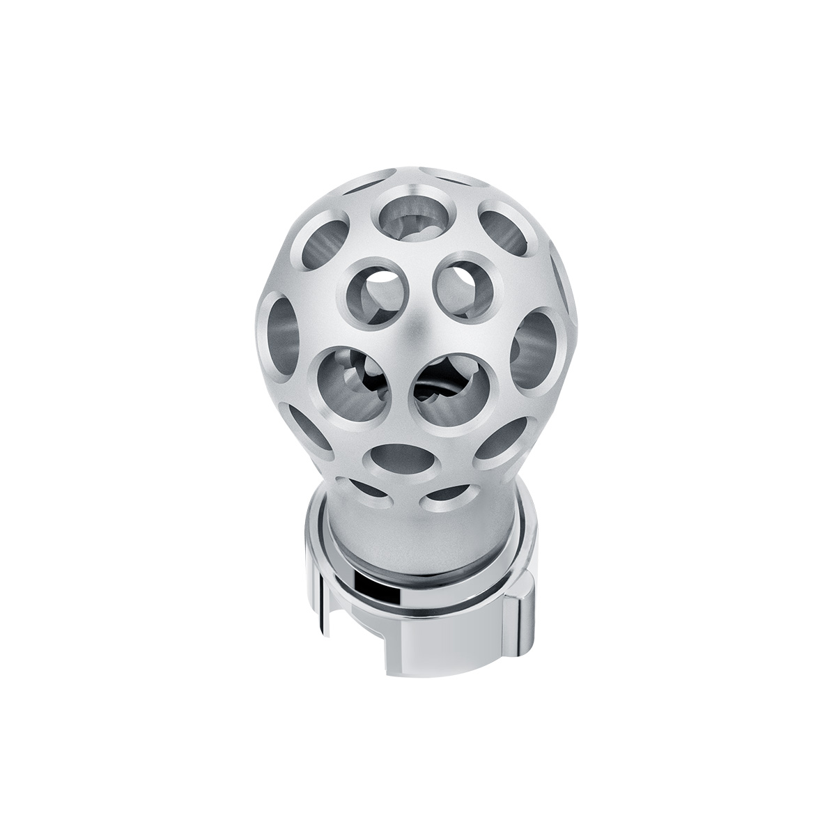 Thread-On Annodized Phoenix Style Ball Gearshift Knob With LED 13/15/18 Speed Adapter-Purple LED - Thumbnail 4