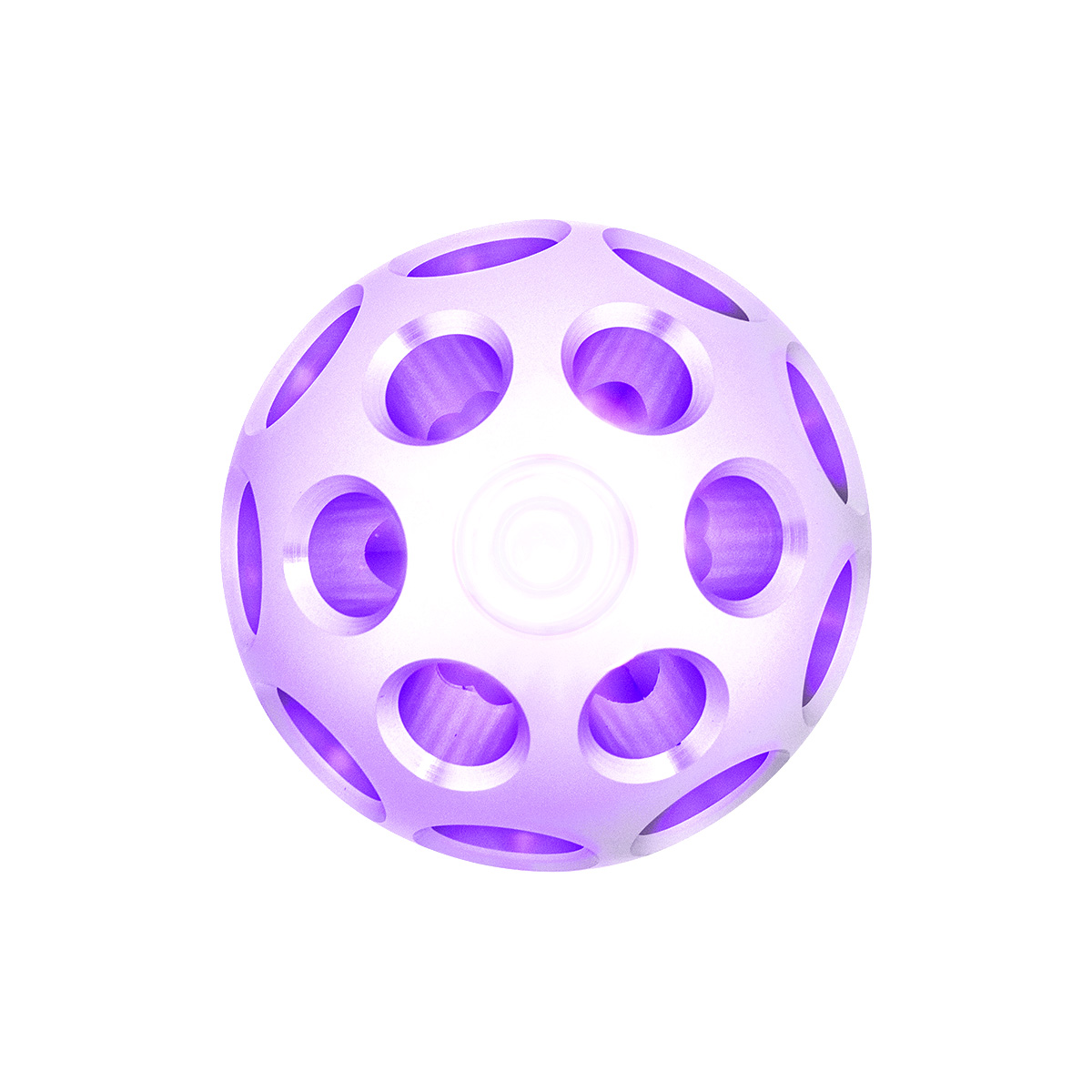 Thread-On Annodized Phoenix Style Ball Gearshift Knob With LED 13/15/18 Speed Adapter-Purple LED - Thumbnail 5