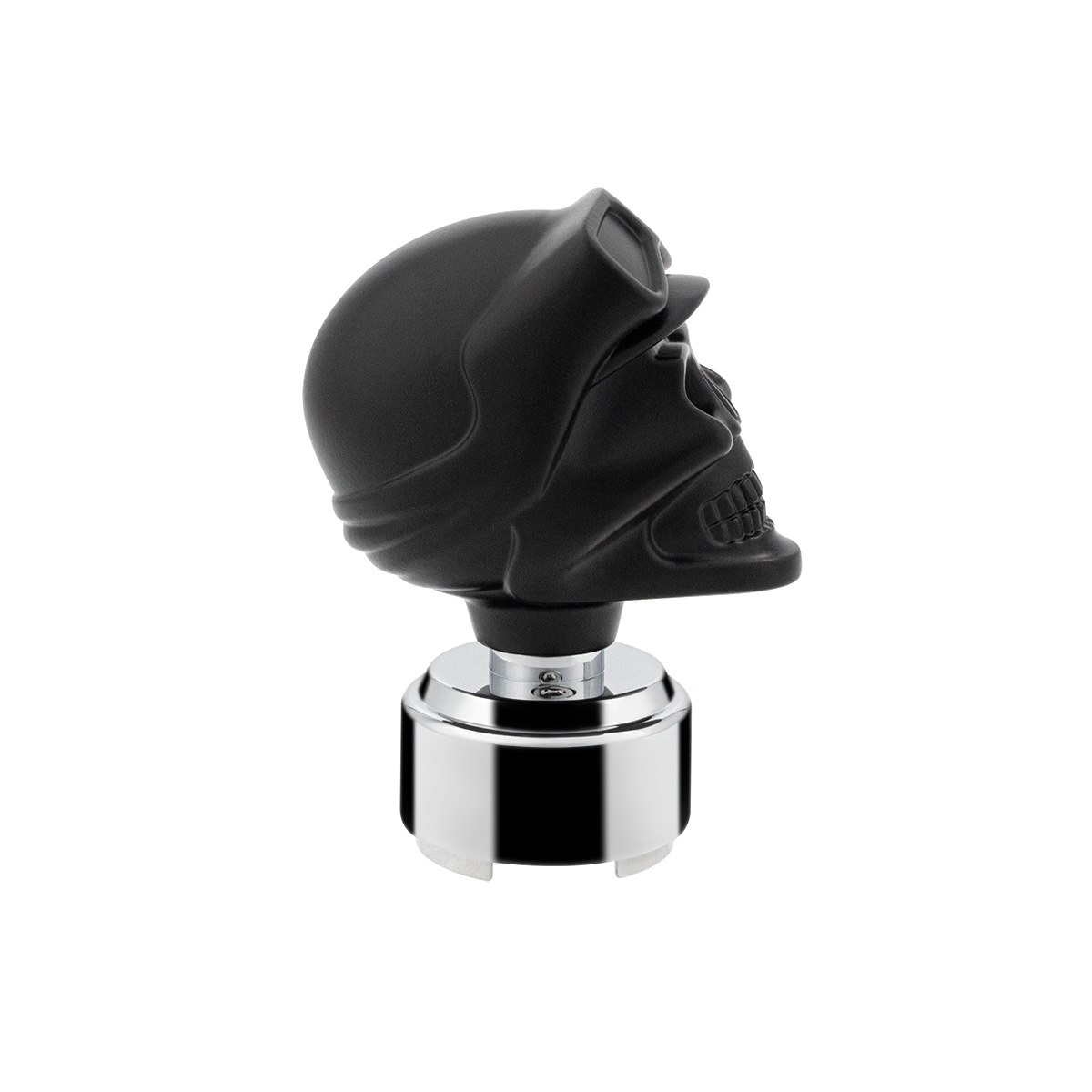 Thread-On Skull Biker Shift Knob & Adapter For Eaton Fuller Style 9/10 Shifter-Black - Thumbnail 3