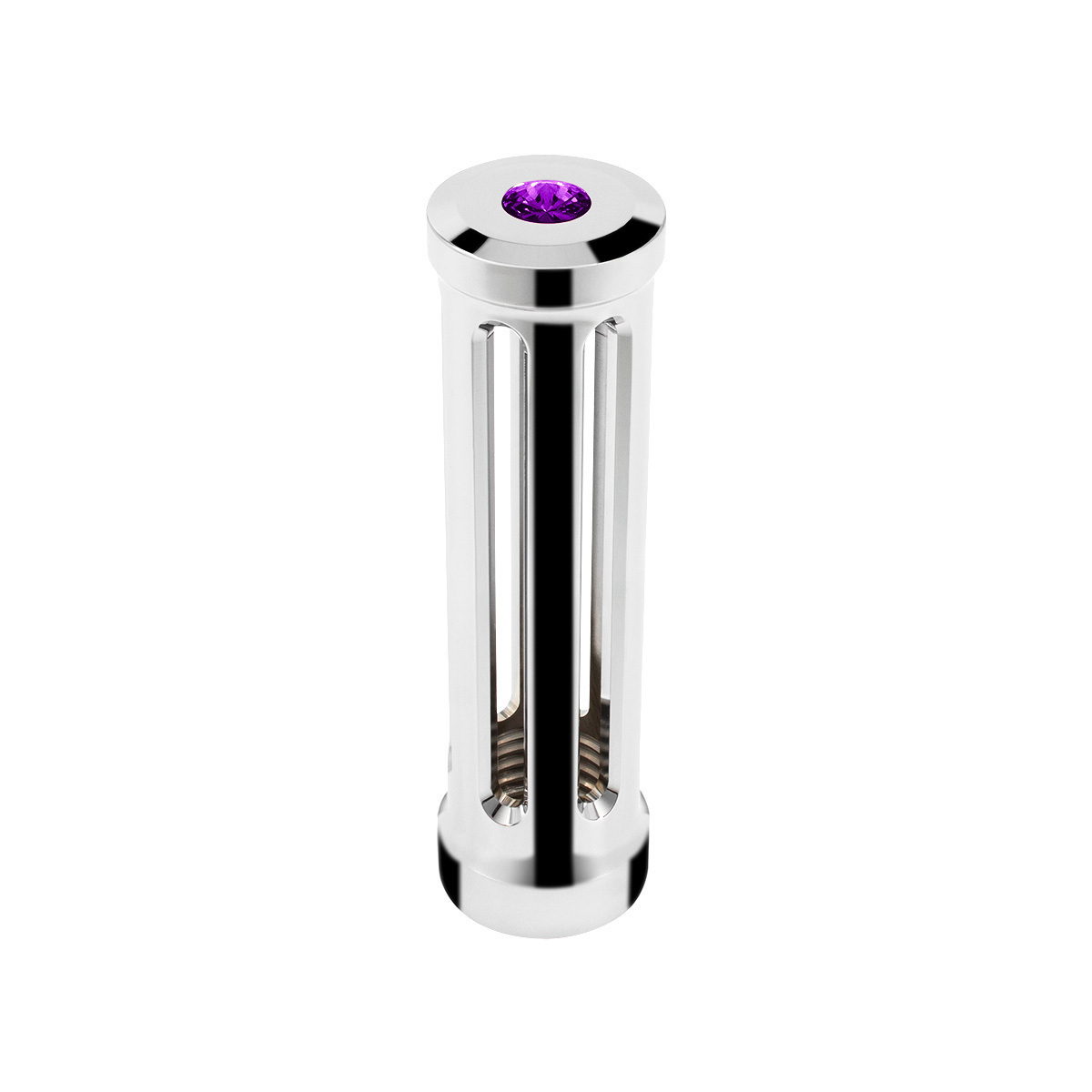M30X3.5 Thread-On Sonoma Style Gearshift Knob-Purple Crystal/Chrome - Thumbnail 6