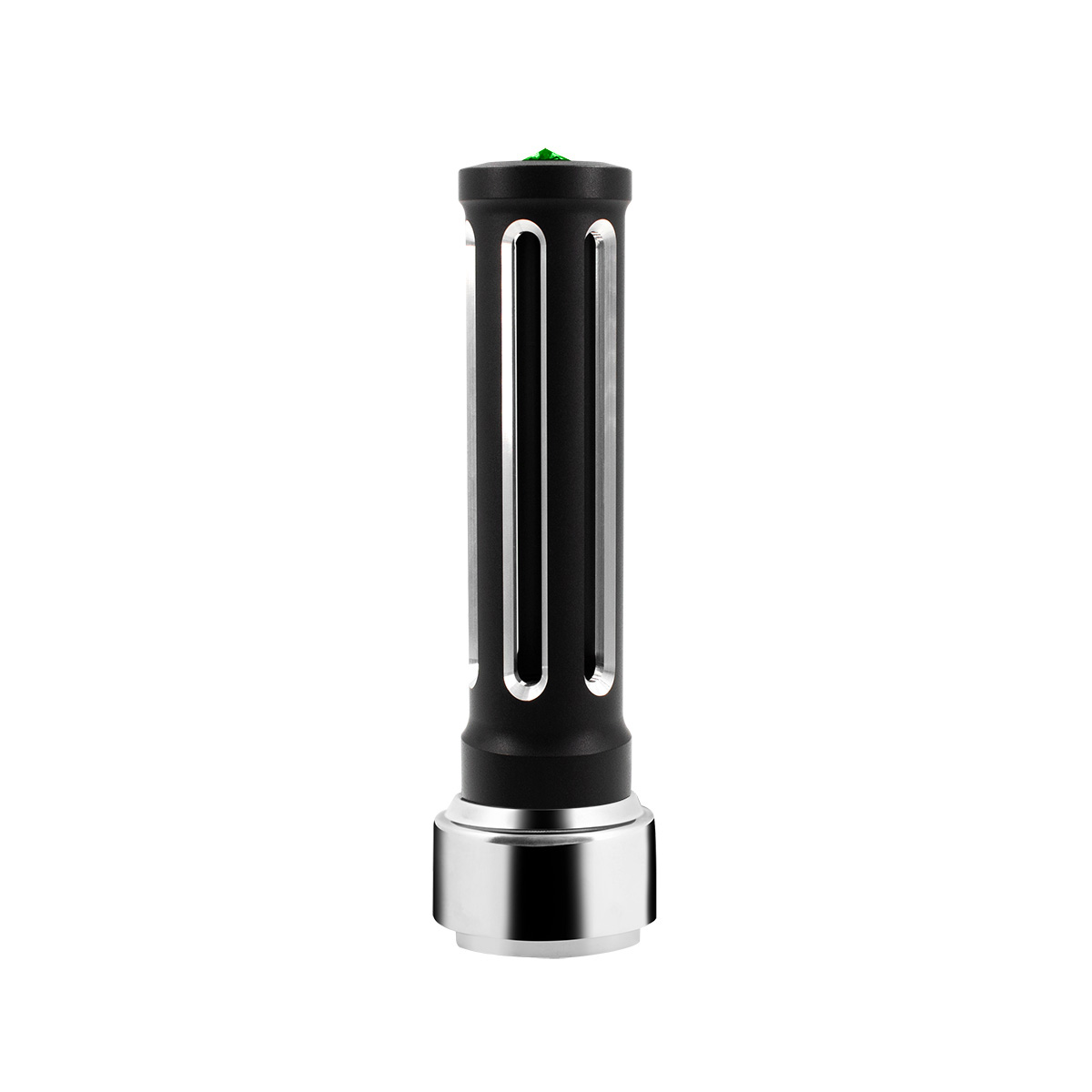Thread-On Matte Black Sonoma Style Gearshift Knob With LED 9/10 Speed Adapter-Dark Green Crystal/Green LED - Thumbnail 6