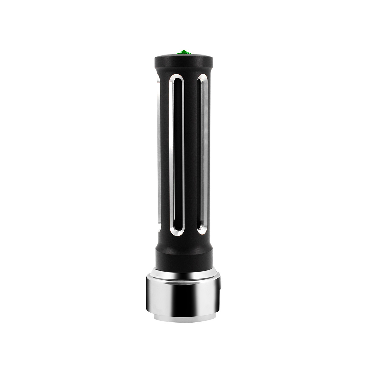 Thread-On Matte Black Sonoma Style Gearshift Knob With LED 13/15/18 Speed Adapter-Dark Green Crystal/Green LED - Thumbnail 6