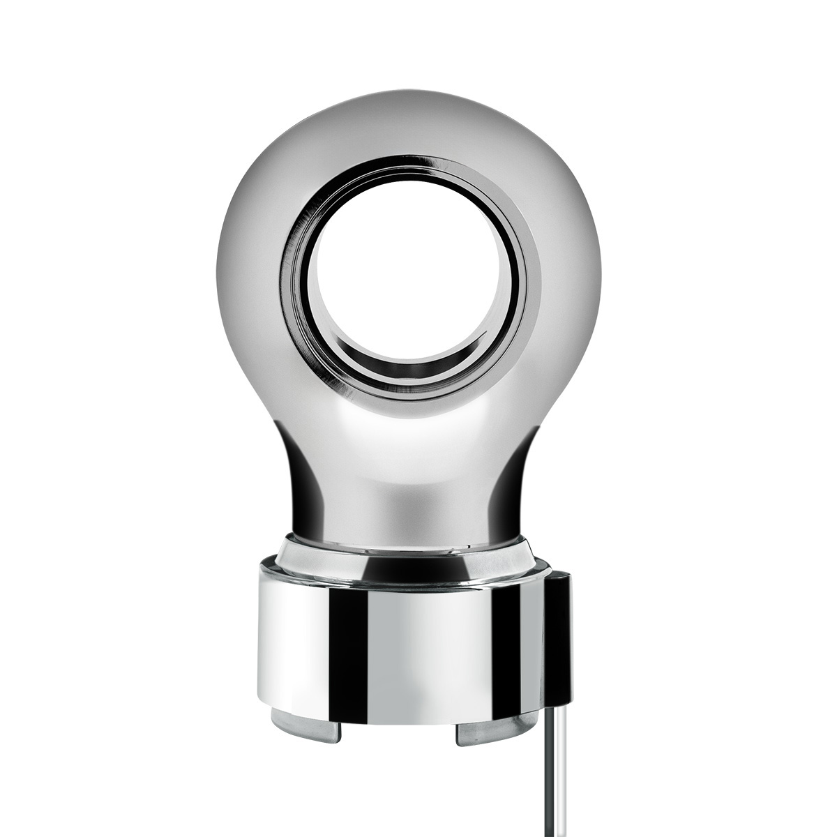 Thread-On Chrome Charlotte Style Gearshift Knob With LED 9/10 Speed Adapter-White LED - Thumbnail 4