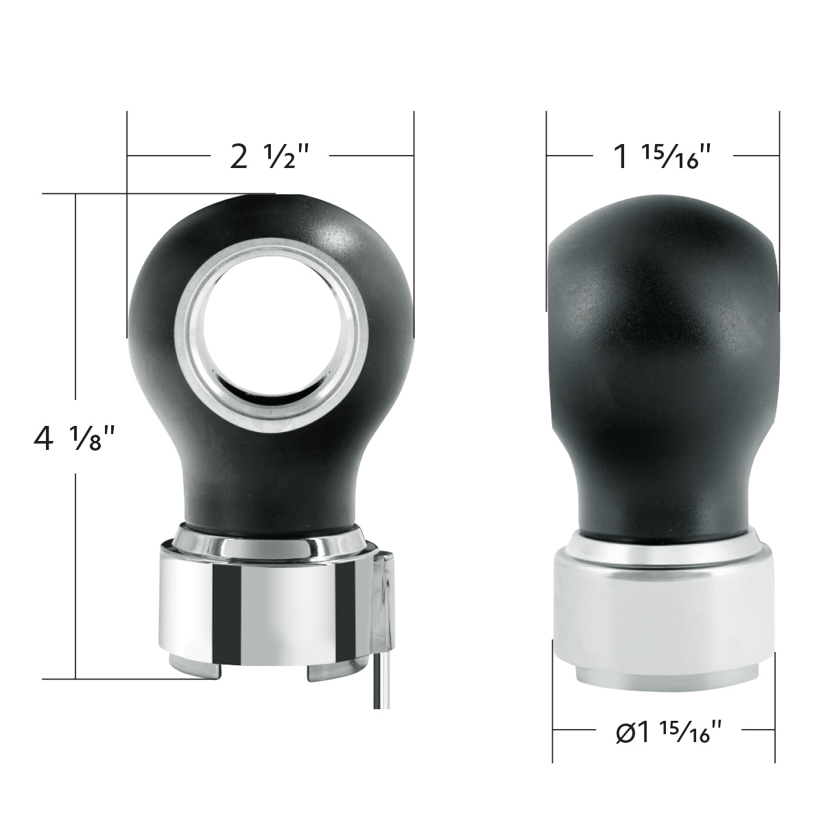 Thread-On Matte Black Charlotte Style Gearshift Knob With LED 9/10 Speed Adapter-Purple LED - Thumbnail 8