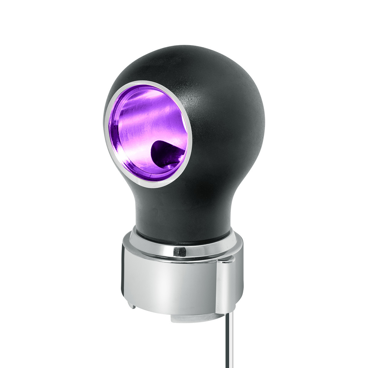 Thread-On Matte Black Charlotte Style Gearshift Knob With LED 9/10 Speed Adapter-Purple LED - Thumbnail 9