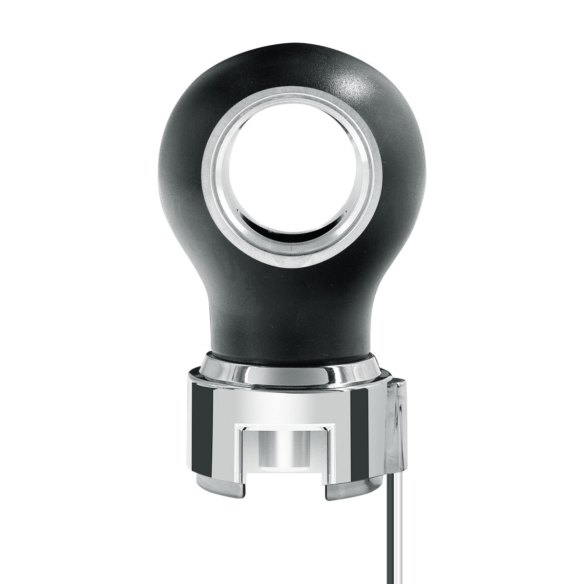 Thread-On Matte Black Charlotte Style Gearshift Knob With LED 13/15/18 Speed Adapter-Blue LED - Thumbnail 4