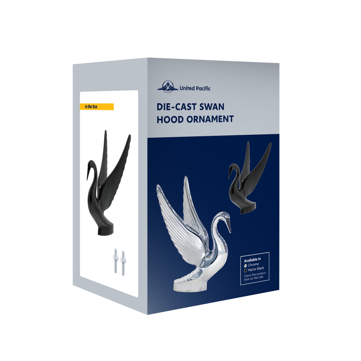 Die-Cast Swan Hood Ornament - Chrome - Thumbnail 8