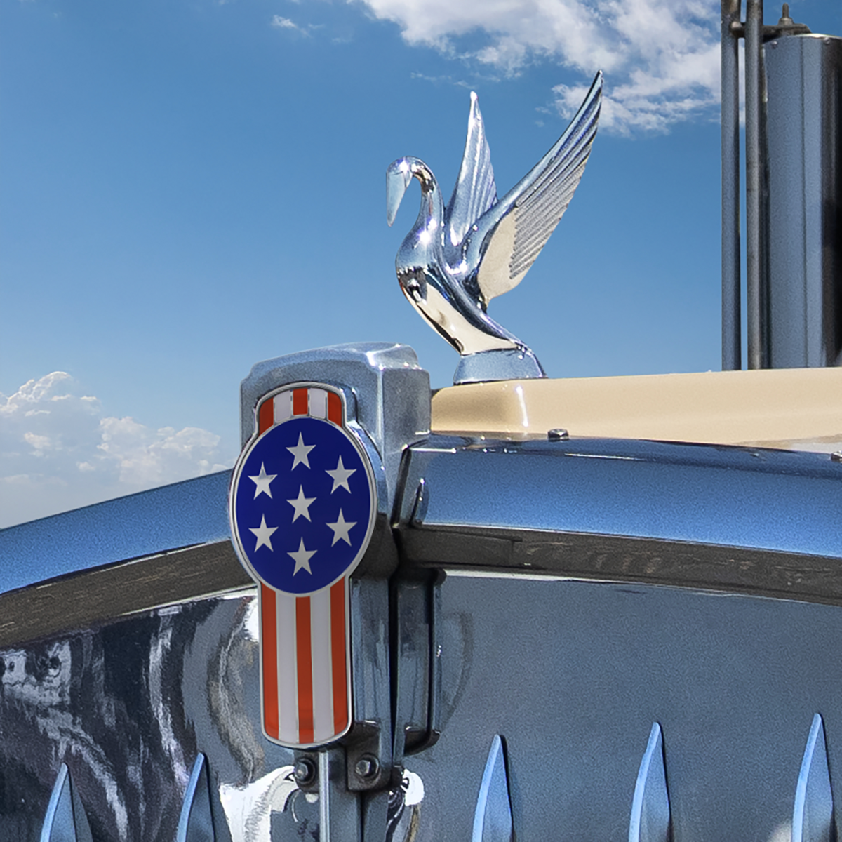 Die-Cast Swan Hood Ornament - Chrome - Thumbnail 9